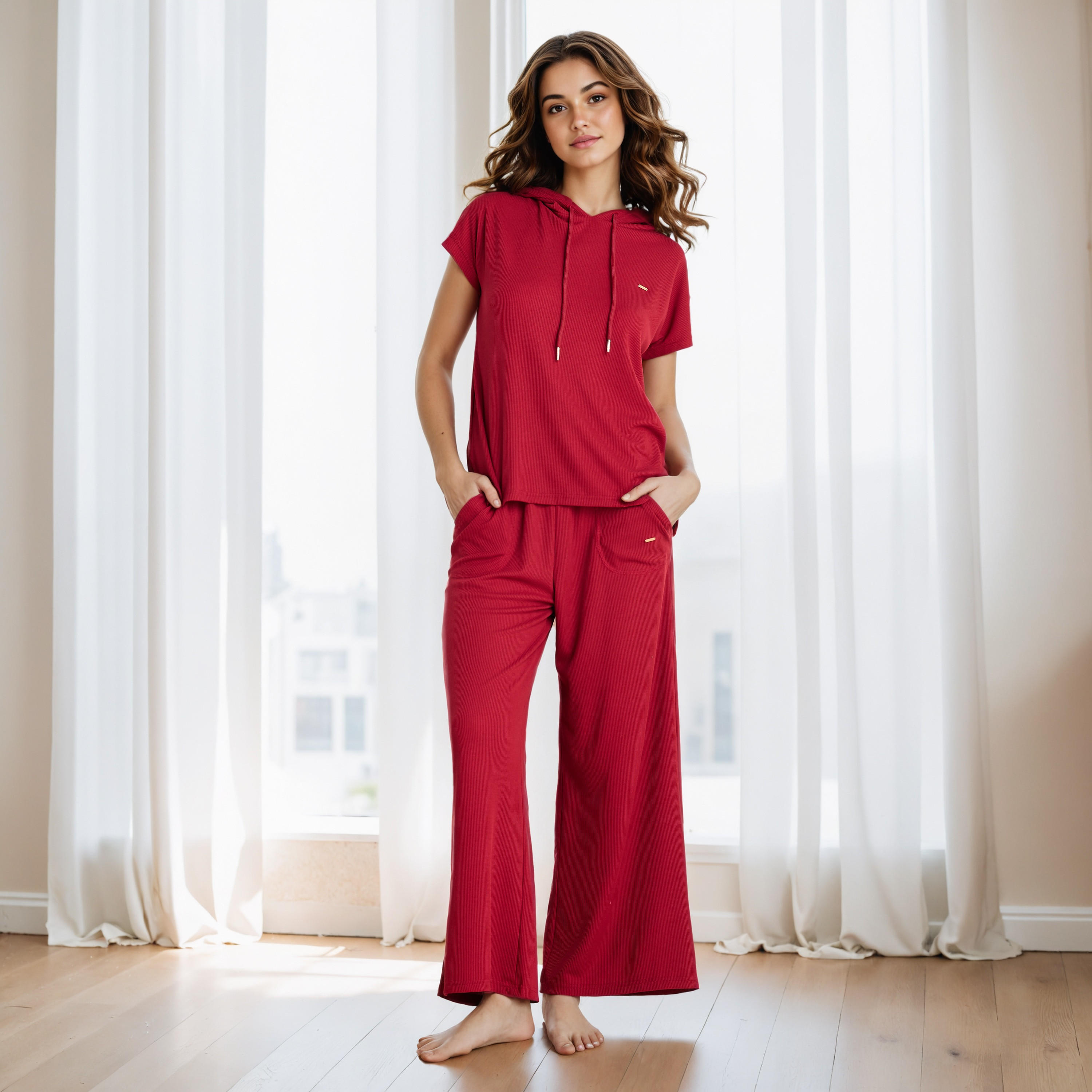 Textured Pyjama Set-women-clothing-nightwear-pyjamas-longsets-image-1