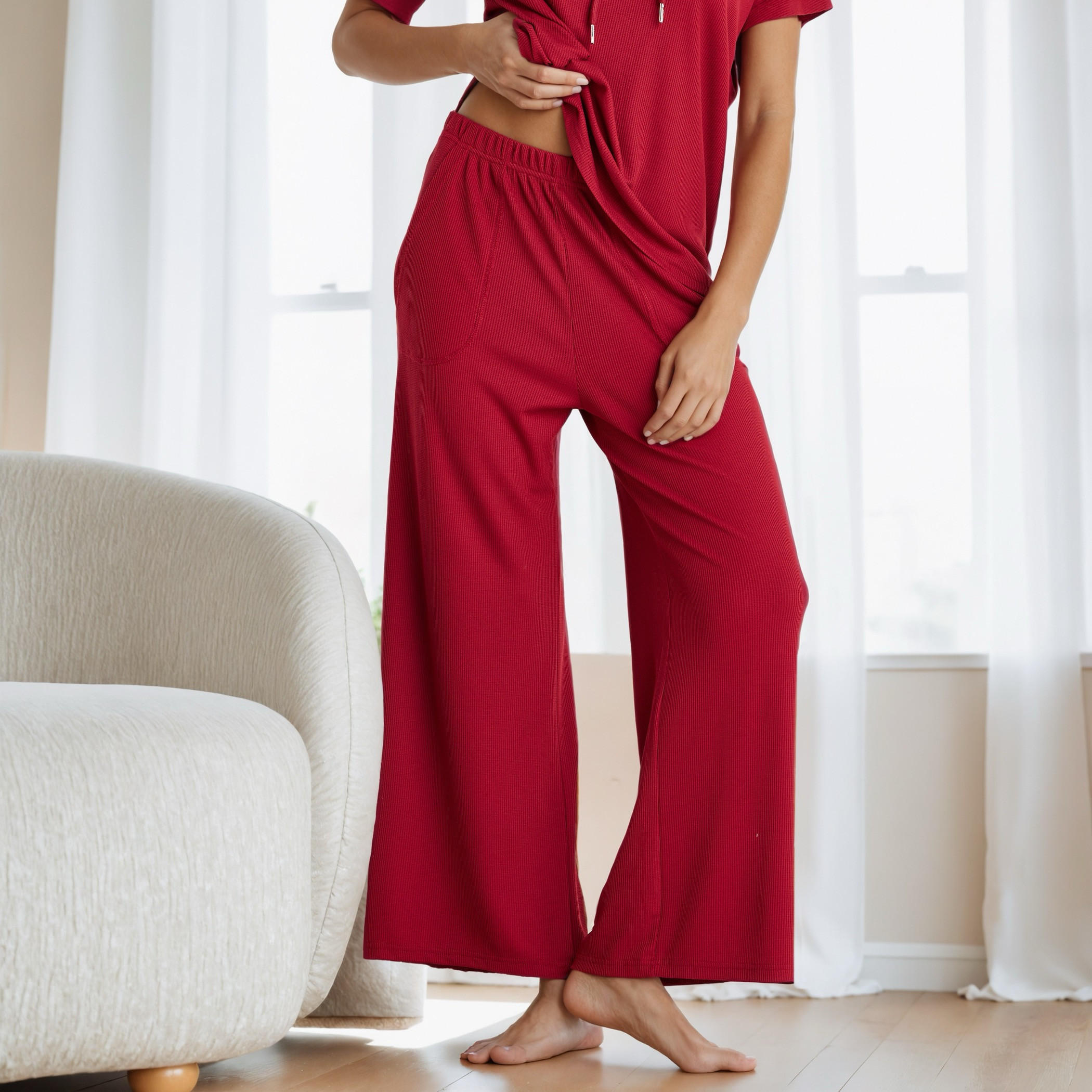 Textured Pyjama Set-women-clothing-nightwear-pyjamas-longsets-image-4