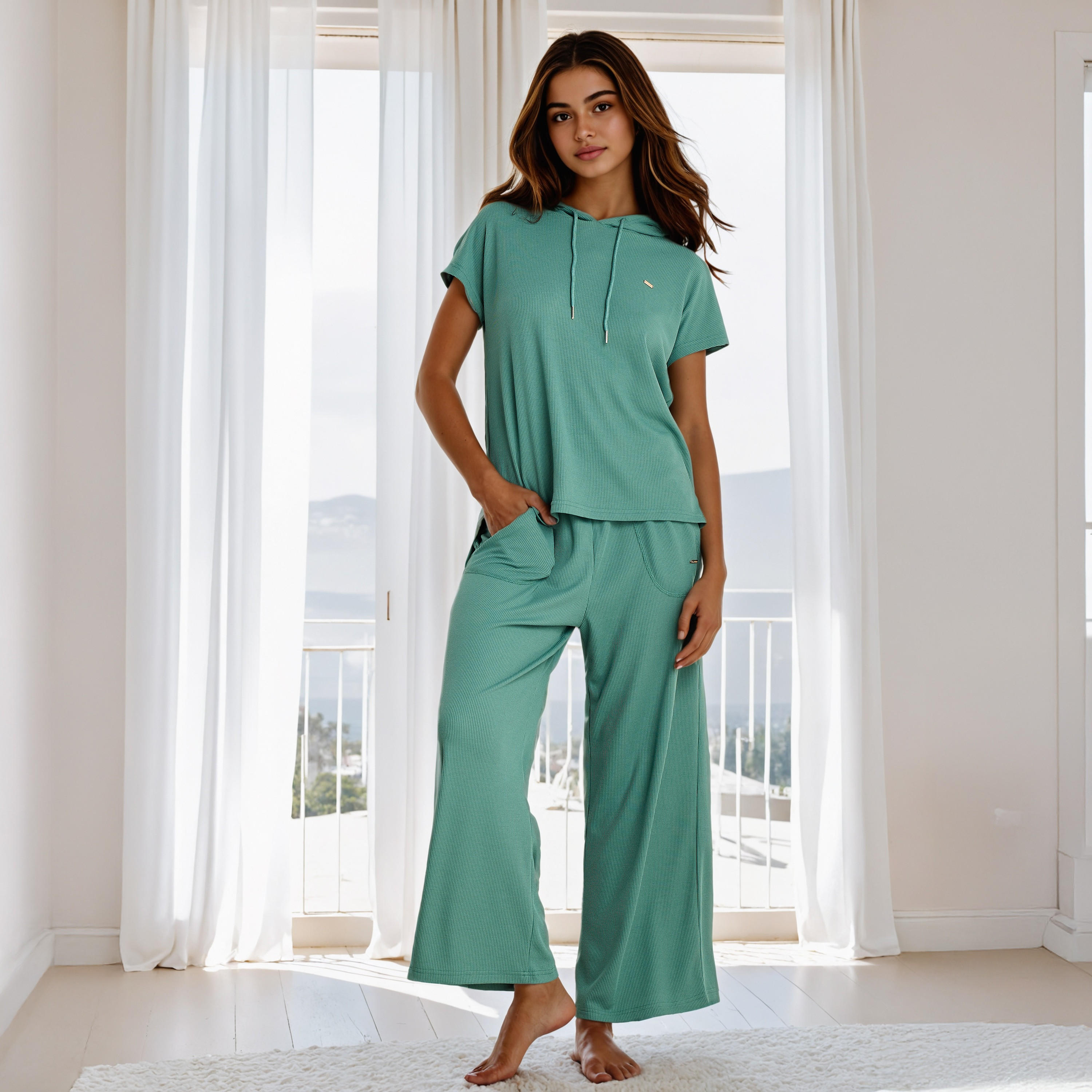 Textured Pyjama Set-women-clothing-nightwear-pyjamas-longsets-image-1