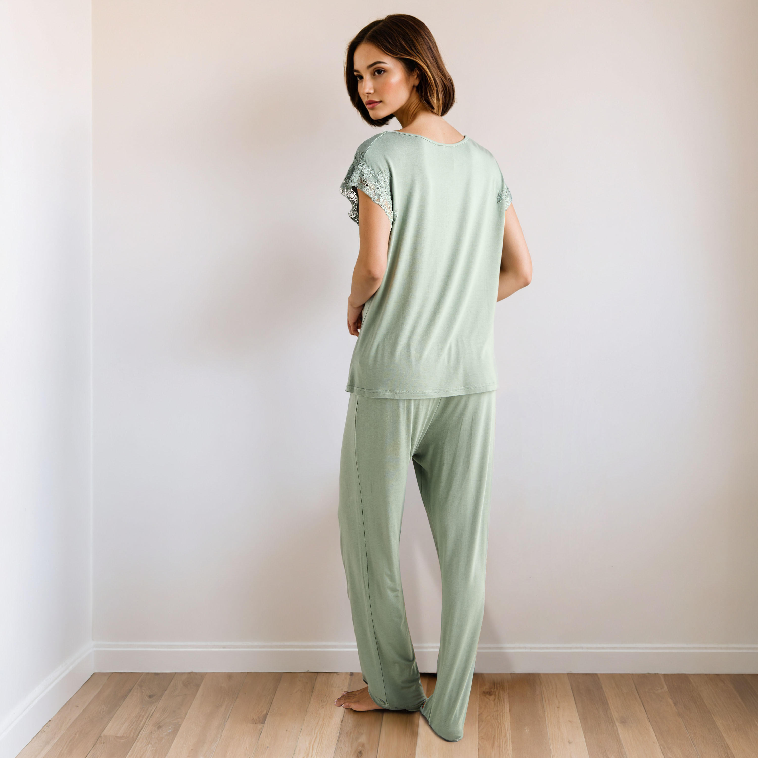 Lace Trim Pyjama Set-women-clothing-nightwear-pyjamas-longsets-image-3