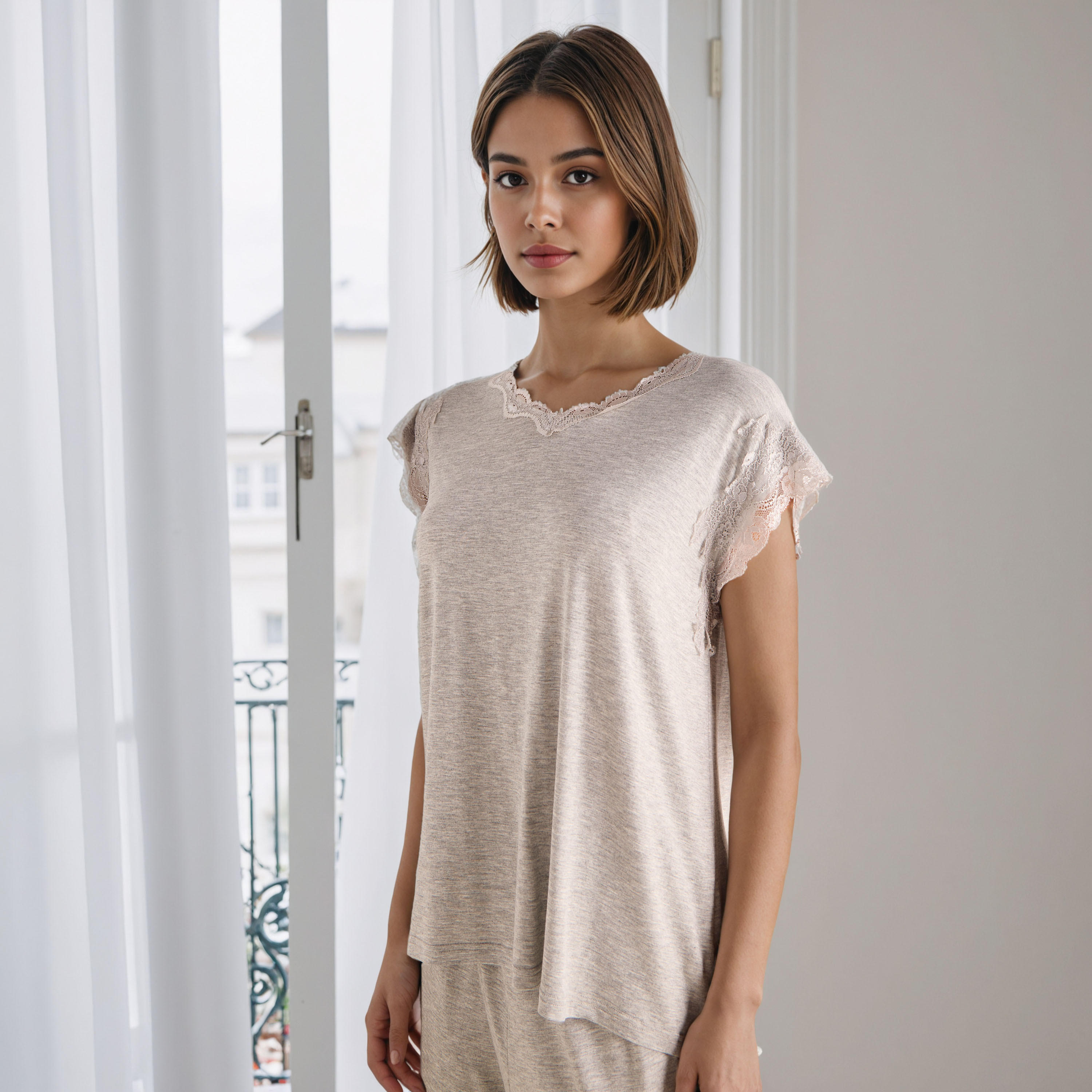 Lace Trim Pyjama Set-women-clothing-nightwear-pyjamas-longsets-image-2