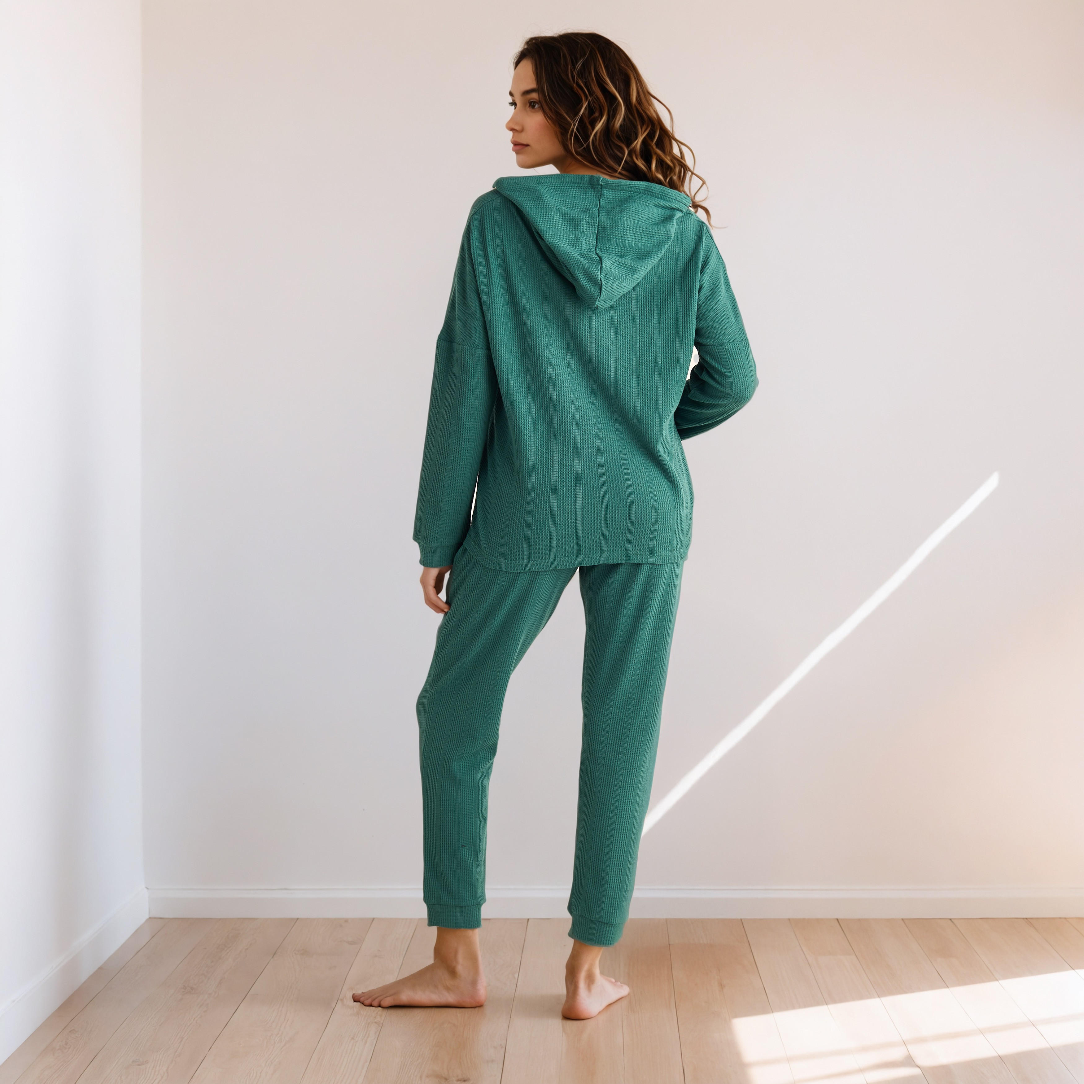 Waffle Textured Pyjama Set-women-clothing-nightwear-pyjamas-longsets-image-4
