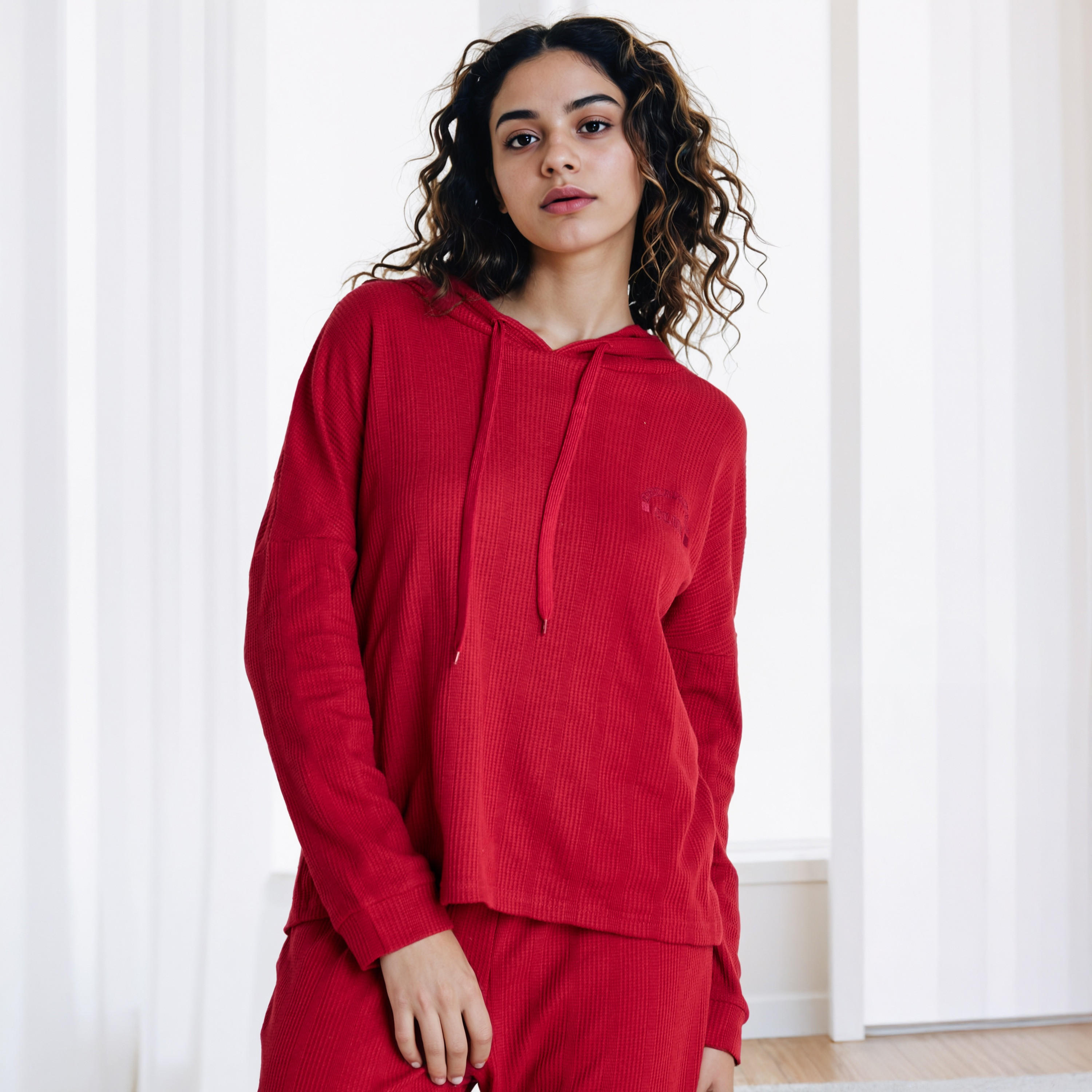 Waffle Textured Pyjama Set-women-clothing-nightwear-pyjamas-longsets-image-2