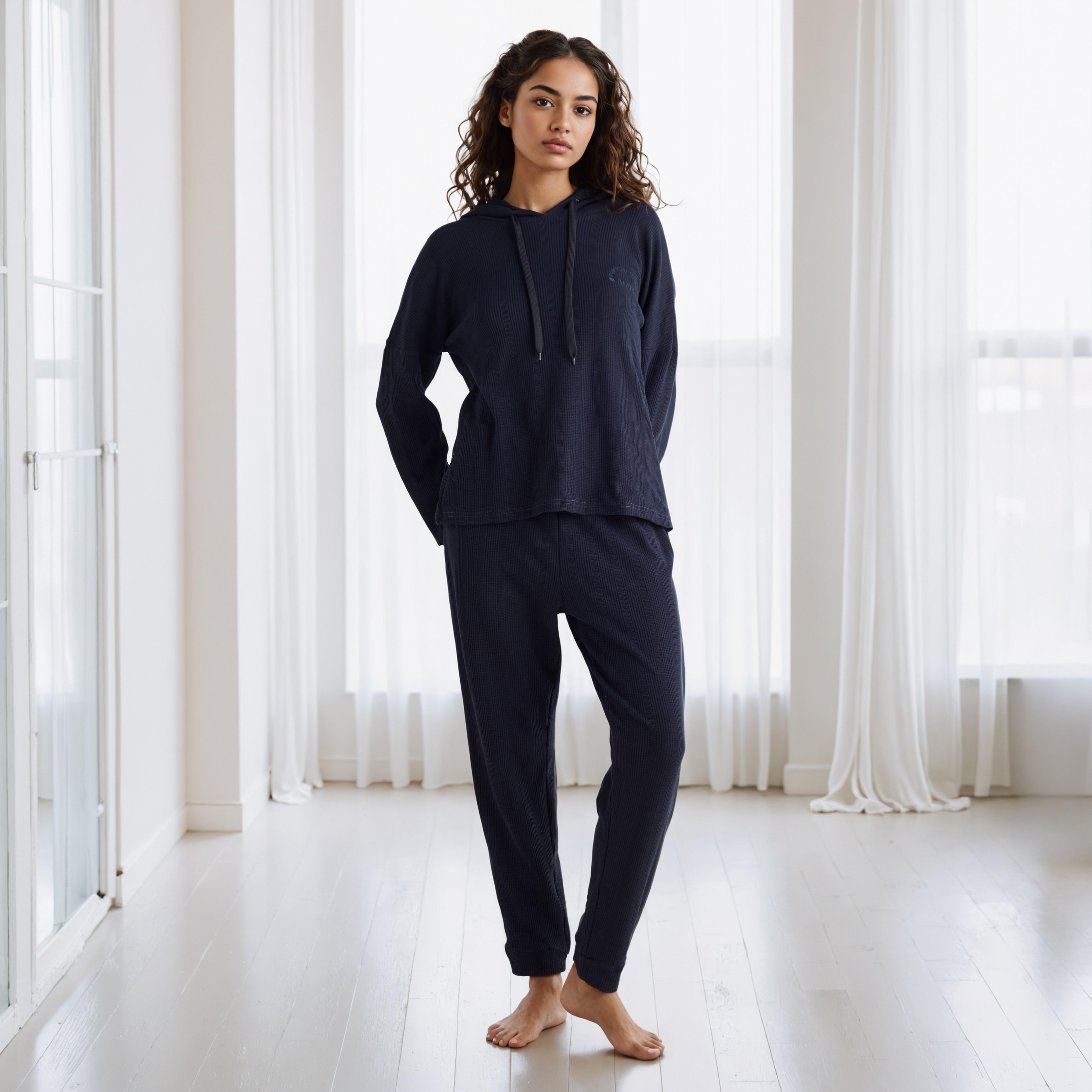 Waffle Textured Pyjama Set-women-clothing-nightwear-pyjamas-longsets-image-1