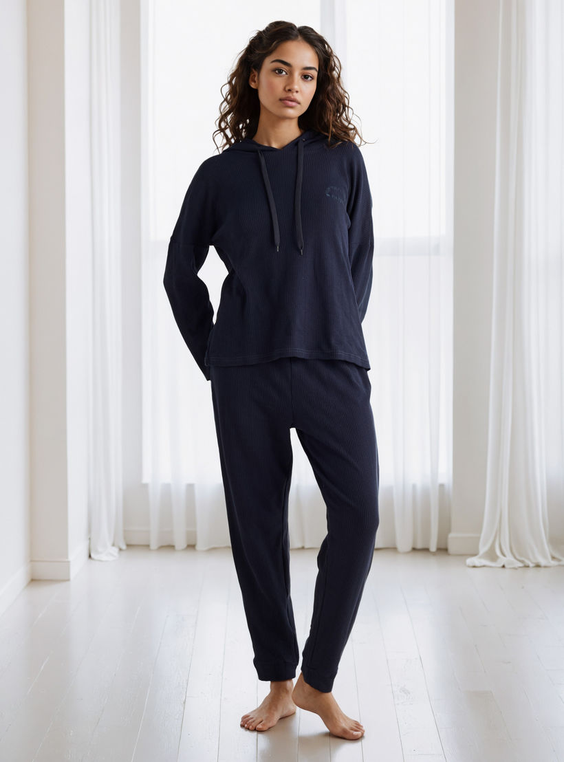 Waffle Textured Pyjama Set-women-clothing-nightwear-pyjamas-longsets-image-1