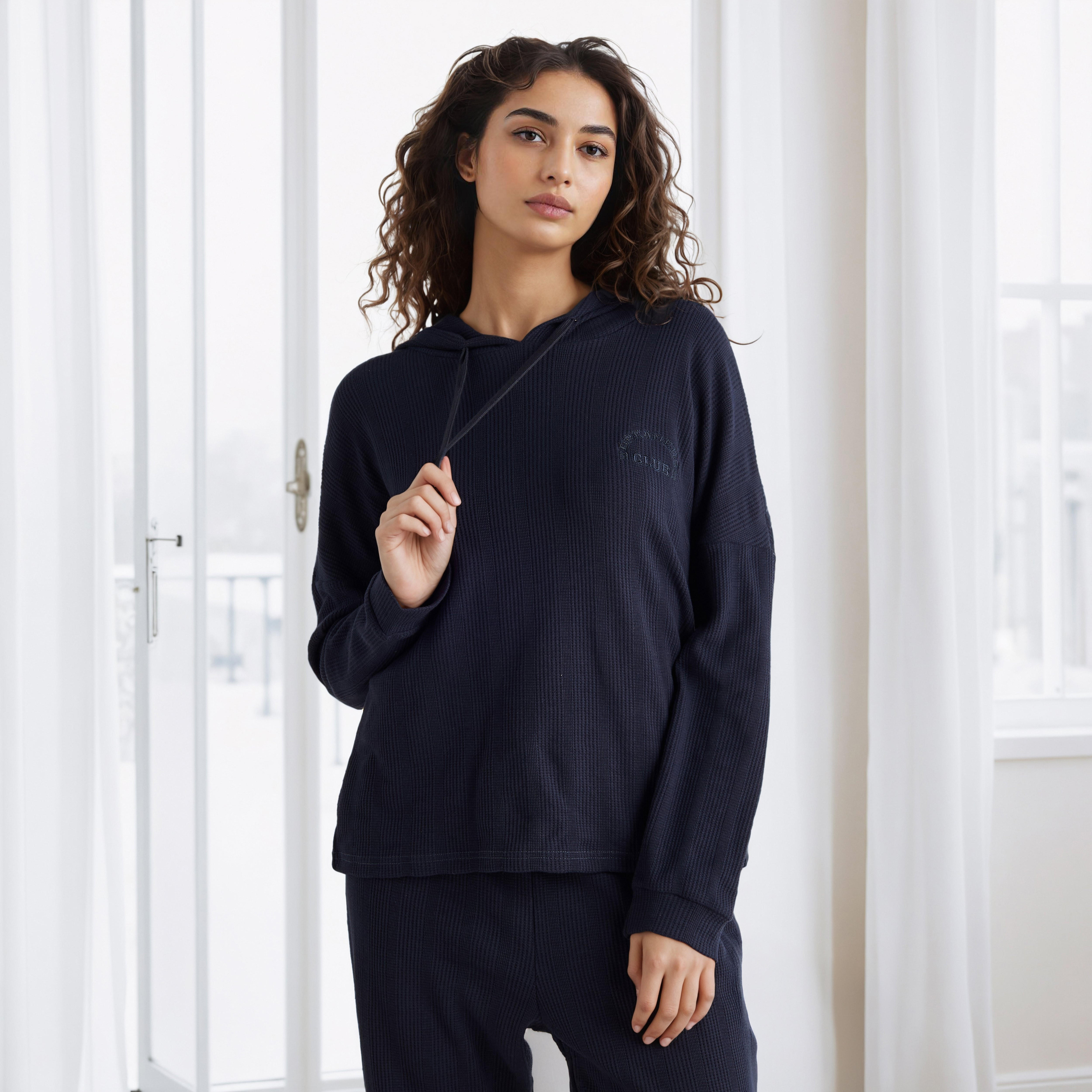 Waffle Textured Pyjama Set-women-clothing-nightwear-pyjamas-longsets-image-2