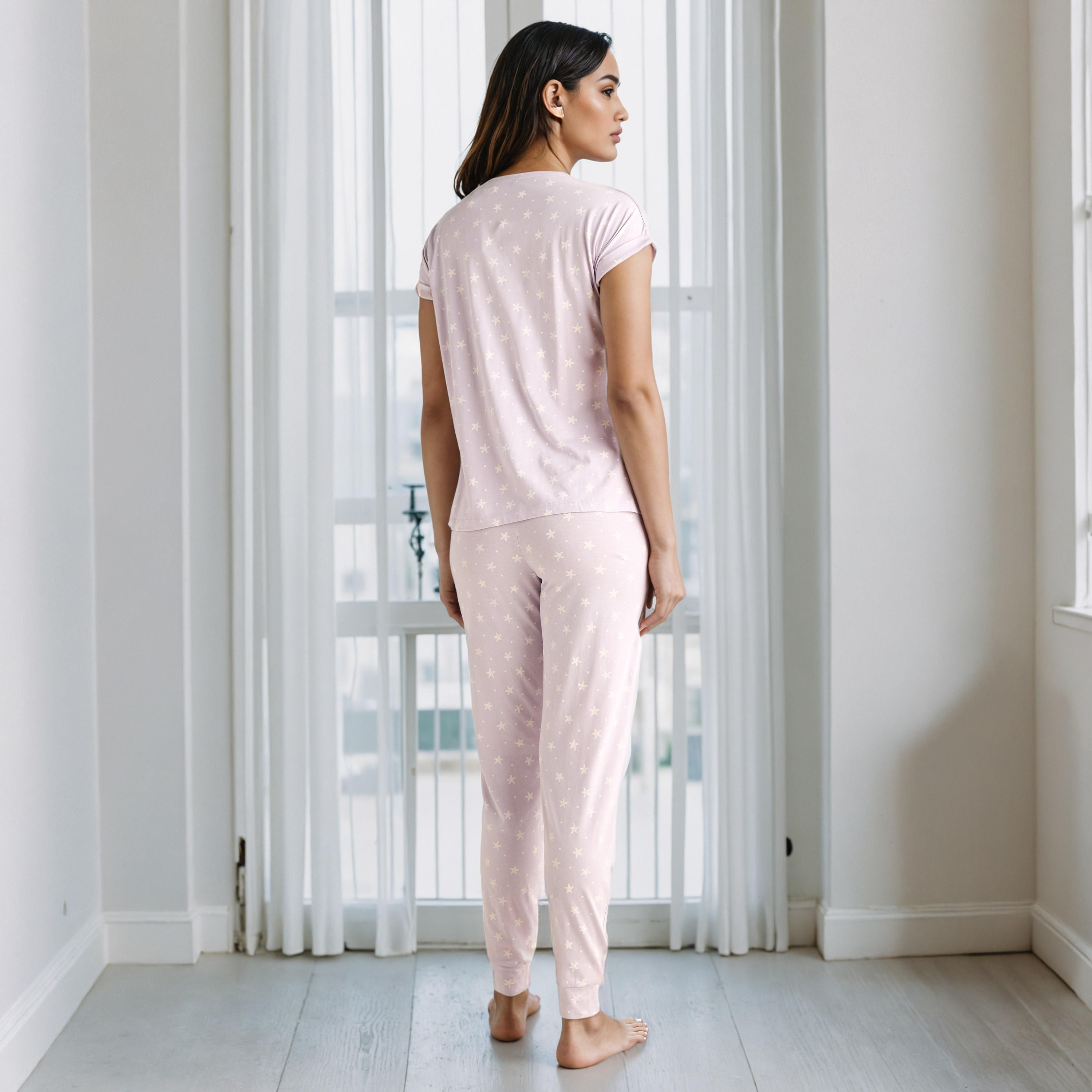 Printed Maternity Cotton Pyjama Set-women-clothing-maternity-nightwear-image-3