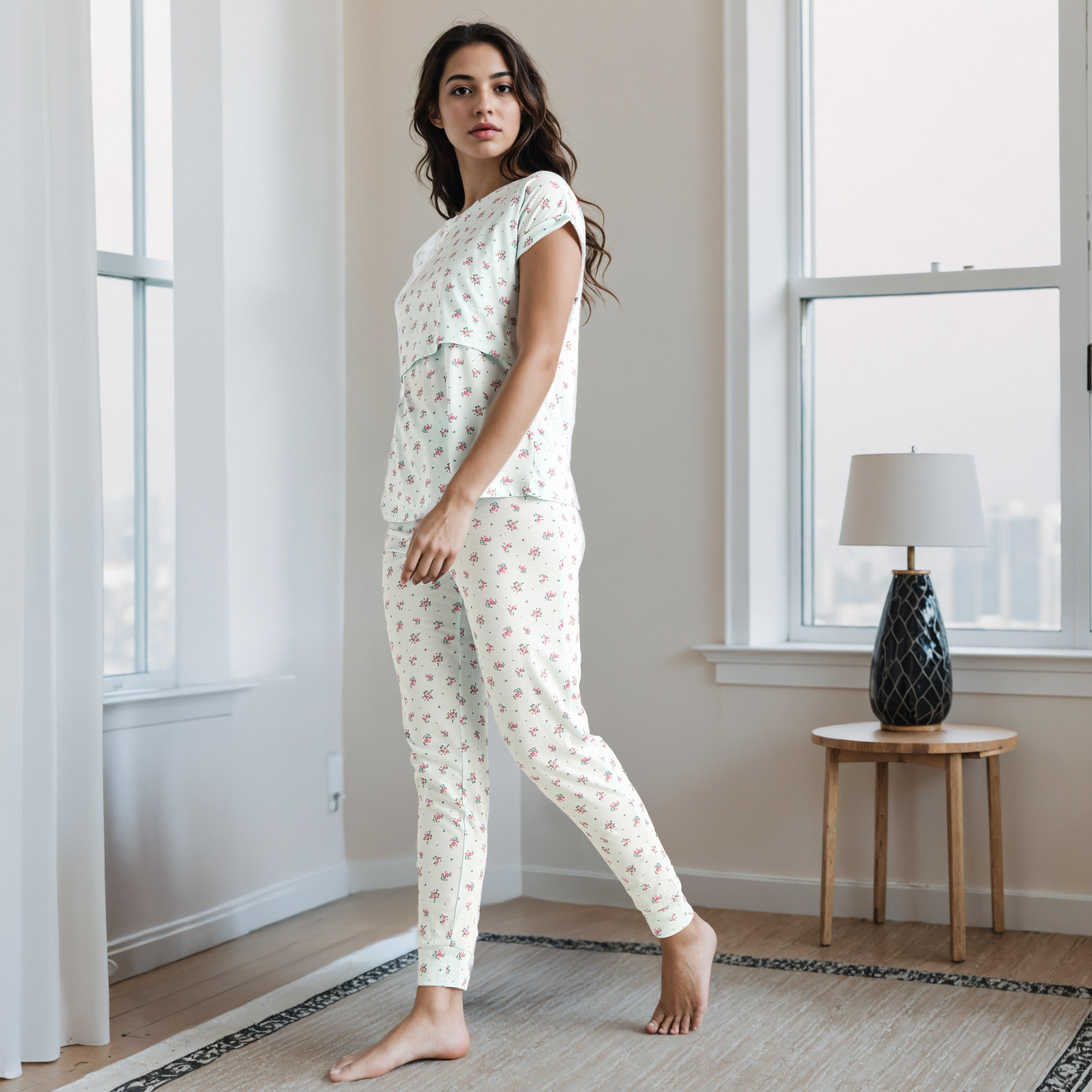طقم بيجاما بطبعات للحوامل-women-clothing-maternity-nightwear-image-1