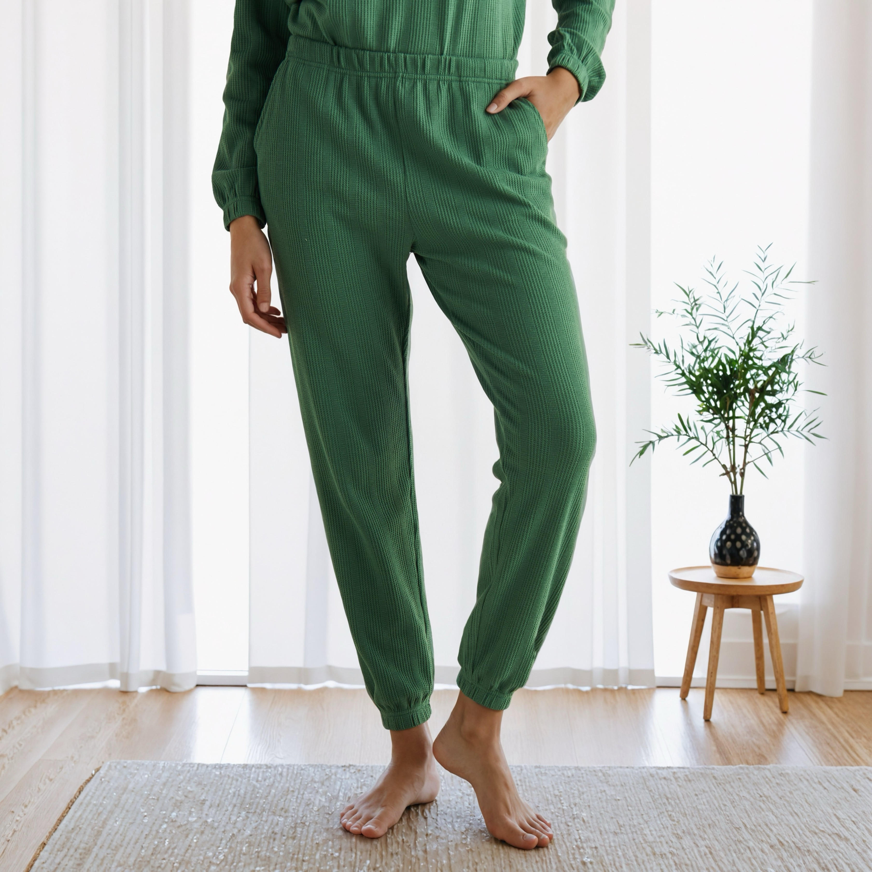 Waffle Textured Pyjama Set-women-clothing-nightwear-pyjamas-longsets-image-3