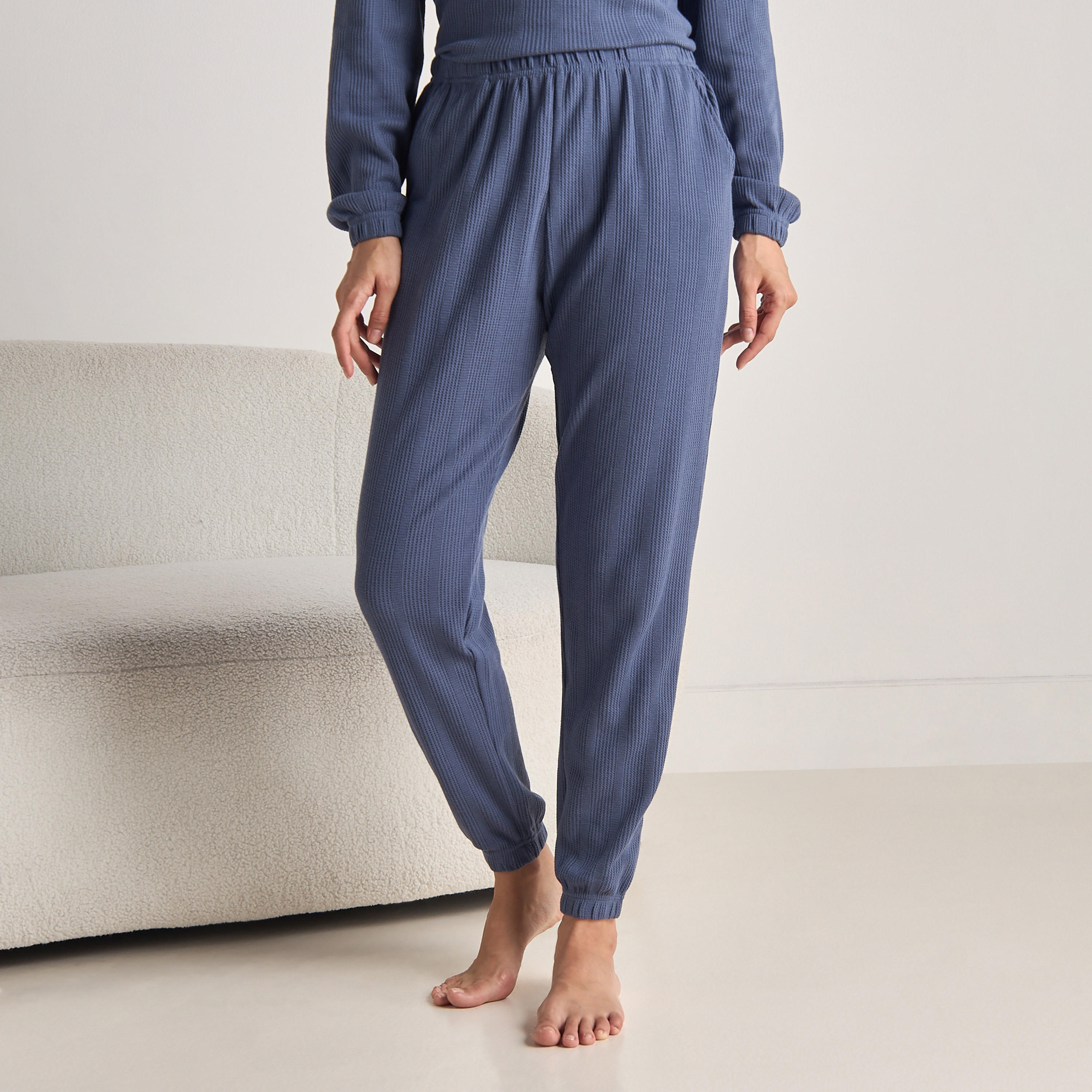 Waffle Textured Pyjama Set-women-clothing-nightwear-pyjamas-longsets-image-3