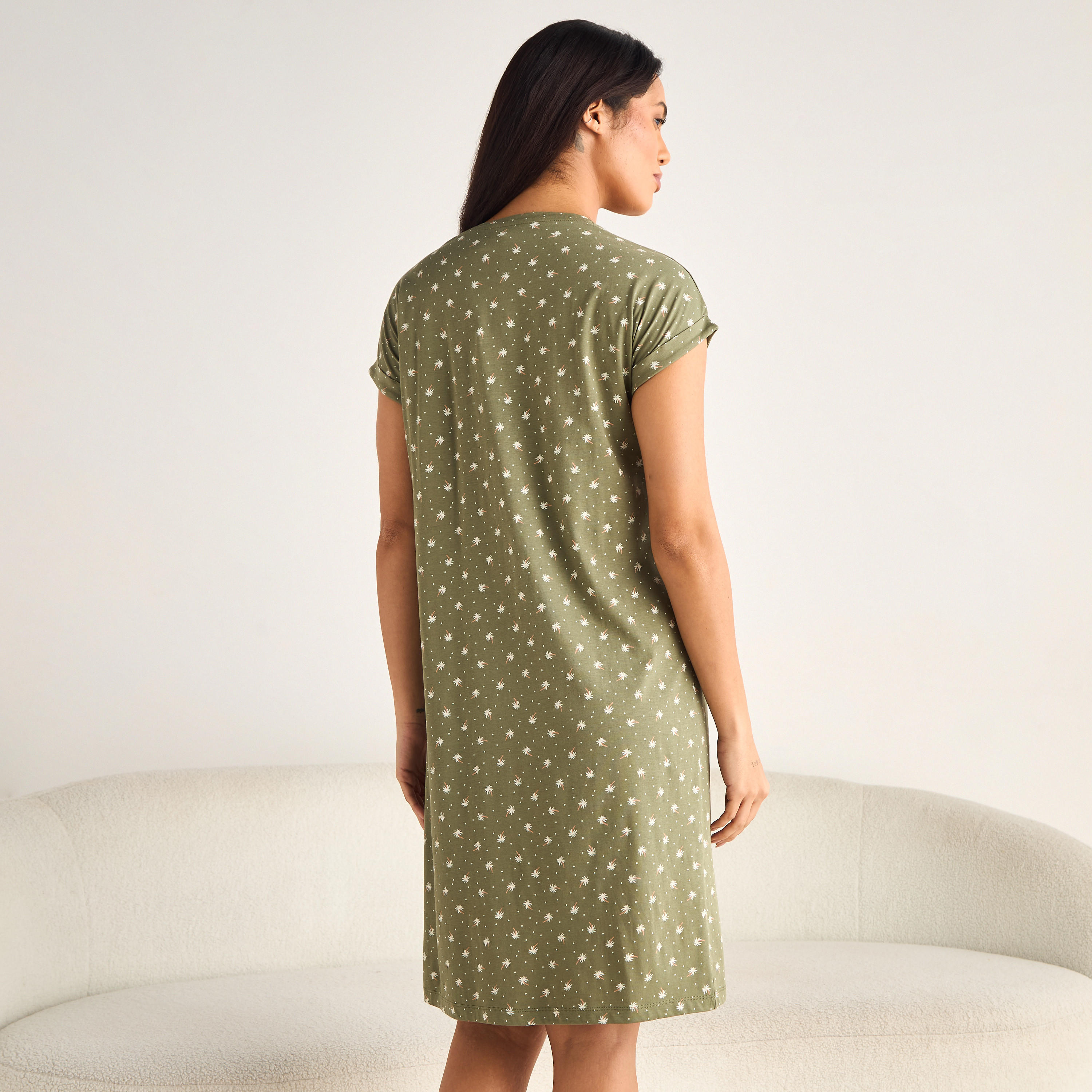 Printed Maternity Night Dress-women-clothing-maternity-nightwear-image-2