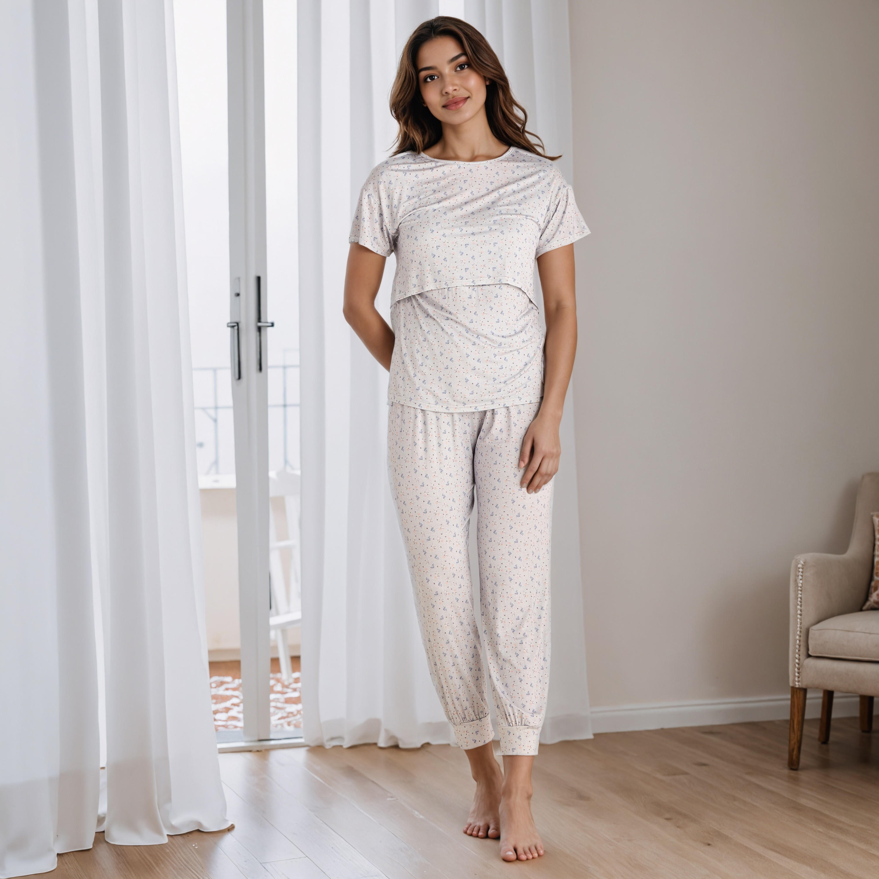 Printed Maternity Pyjama Set-women-clothing-maternity-nightwear-image-6