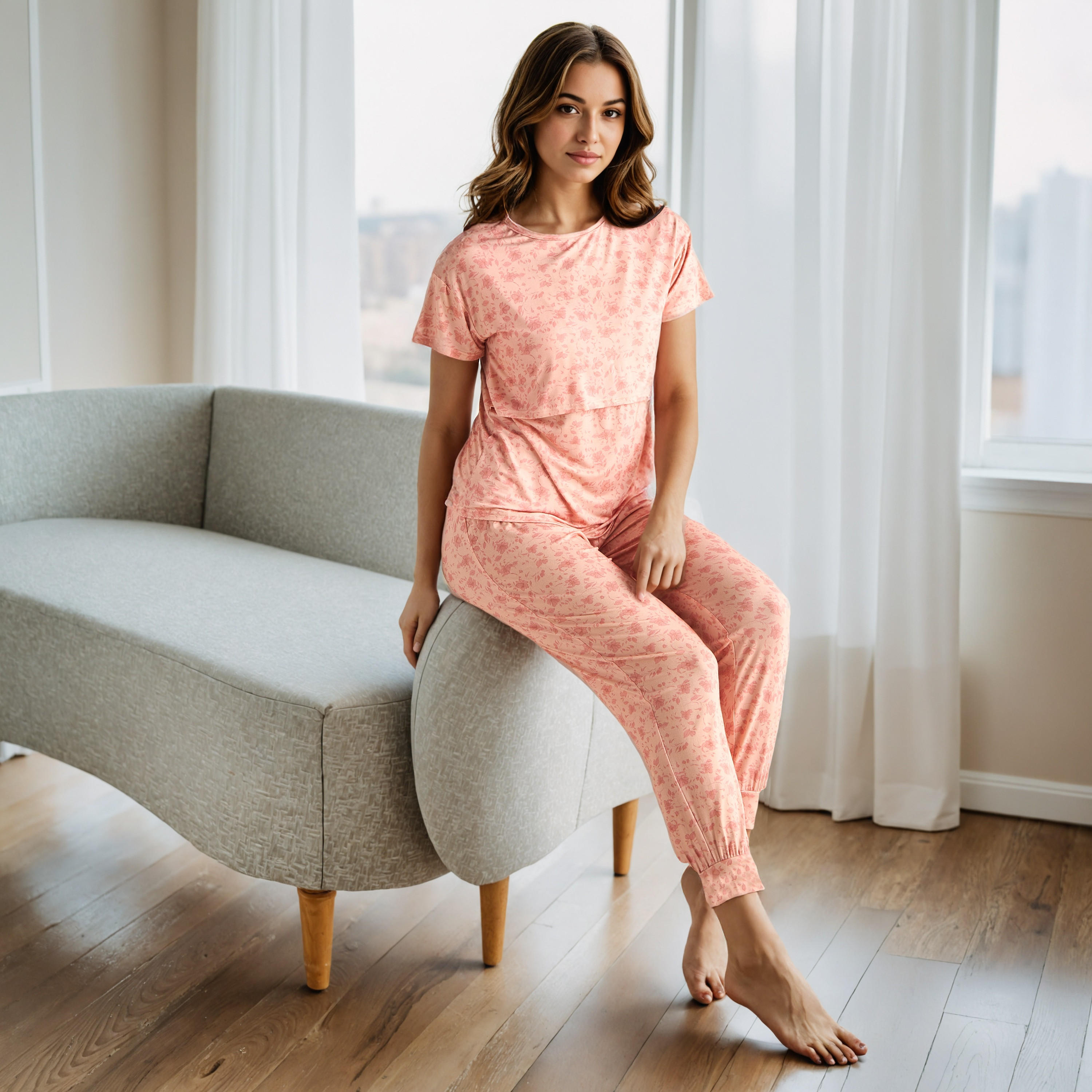 طقم بيجاما بطبعات للحوامل-women-clothing-maternity-nightwear-image-6