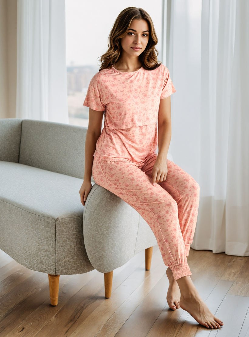 طقم بيجاما بطبعات للحوامل-women-clothing-maternity-nightwear-image-6