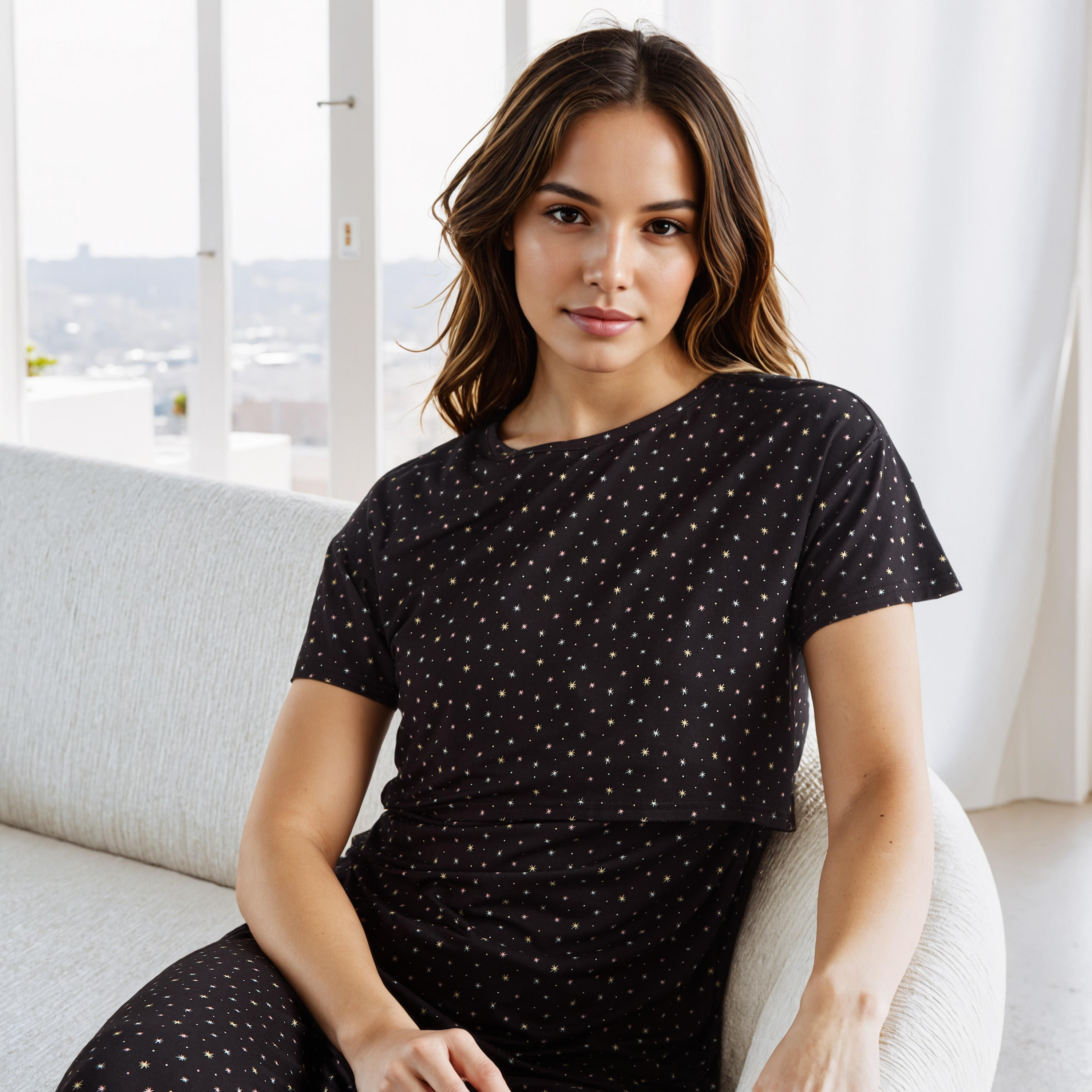 Printed Maternity Pyjama Set-women-clothing-maternity-nightwear-image-2
