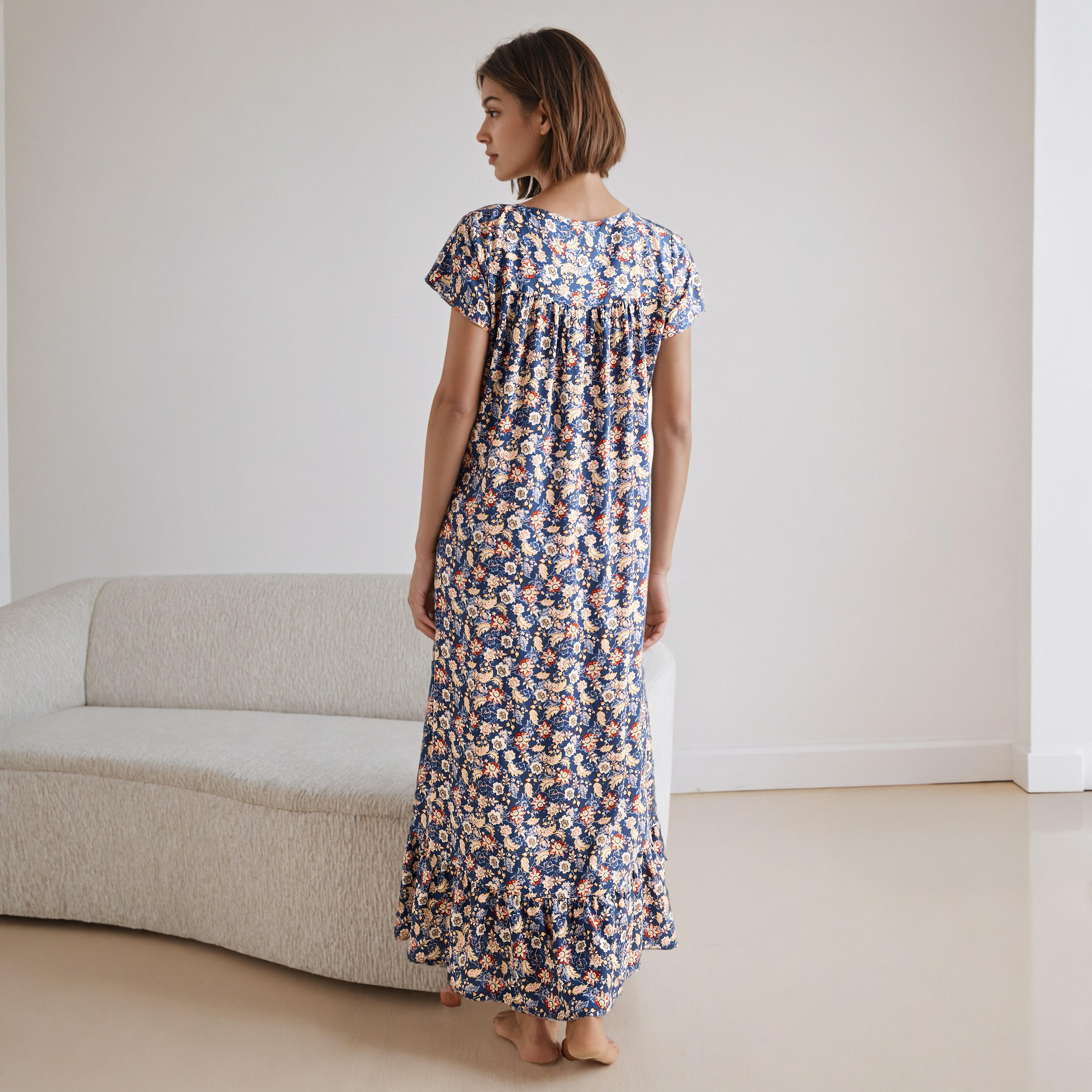 ثوب نوم بطبعات زهرية-women-clothing-nightwear-nighties-image-3