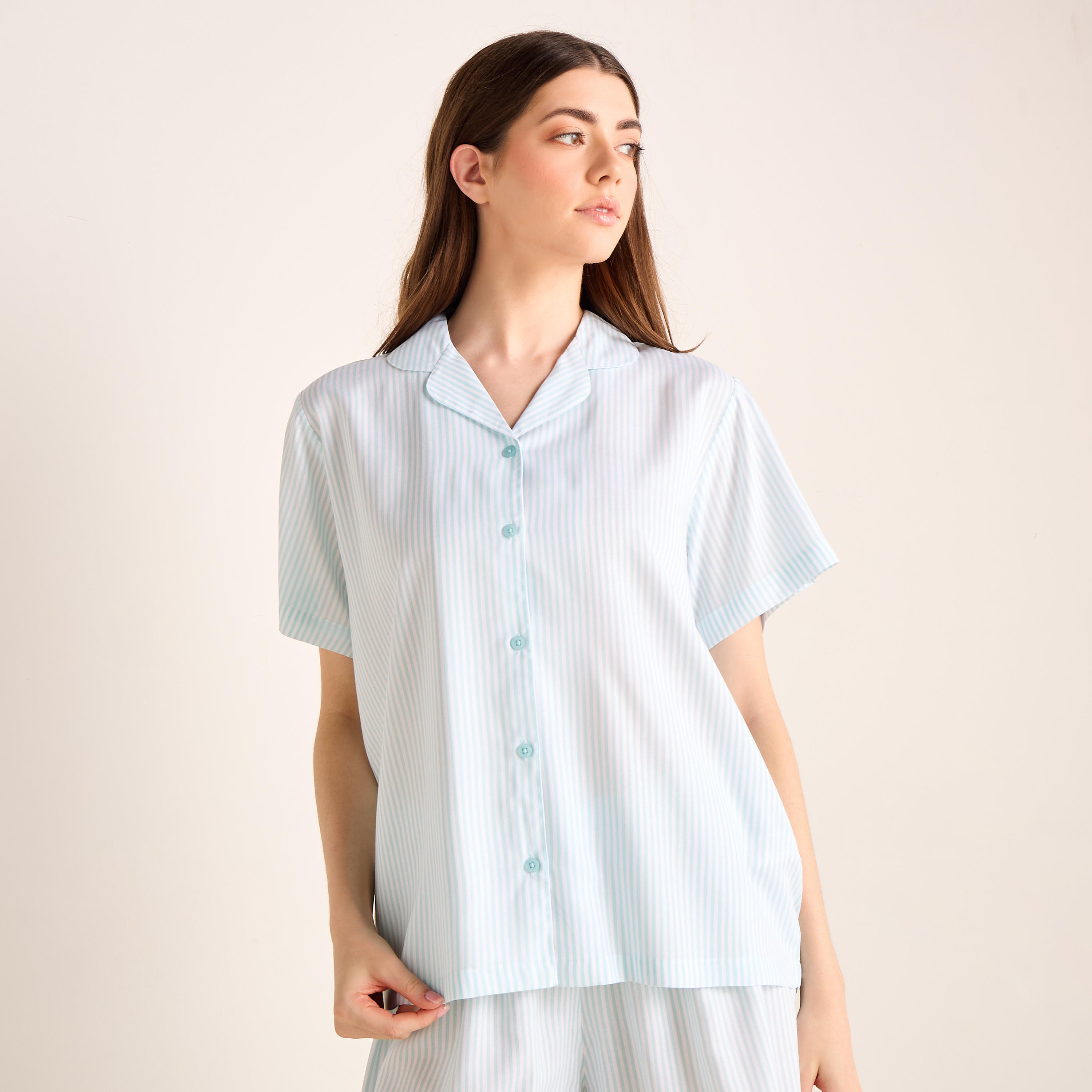 Striped Shorts Set-women-clothing-nightwear-pyjamas-shortsets-image-2