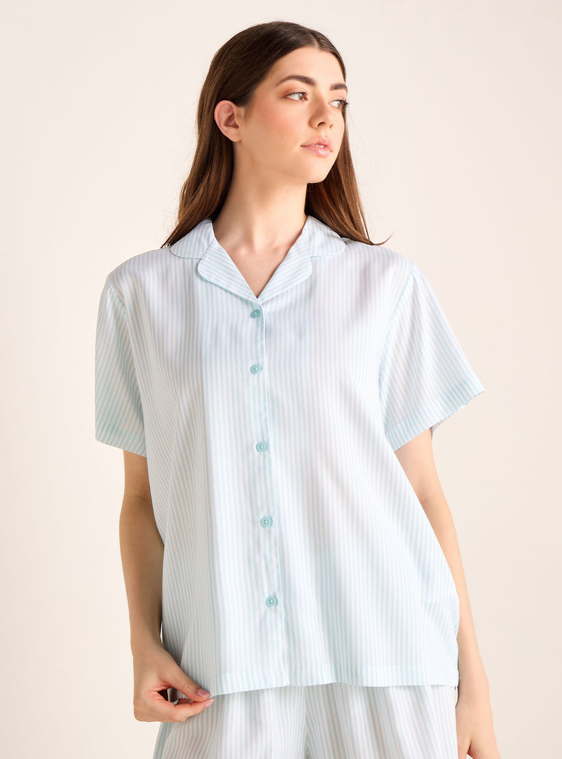 Striped Shorts Set-women-clothing-nightwear-pyjamas-shortsets-image-2