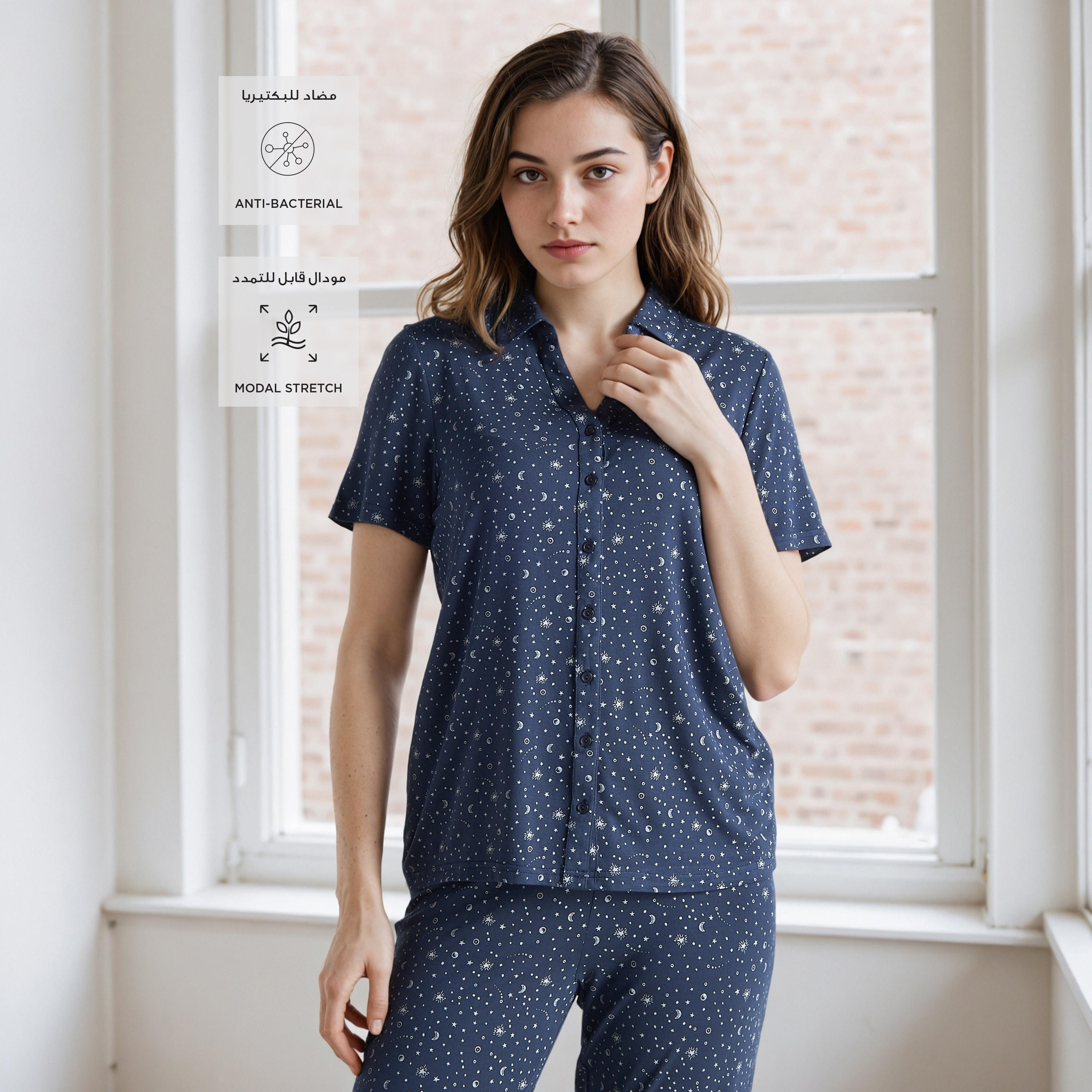 طقم بيجاما مودال بطبعات-women-clothing-nightwear-pyjamas-longsets-image-5