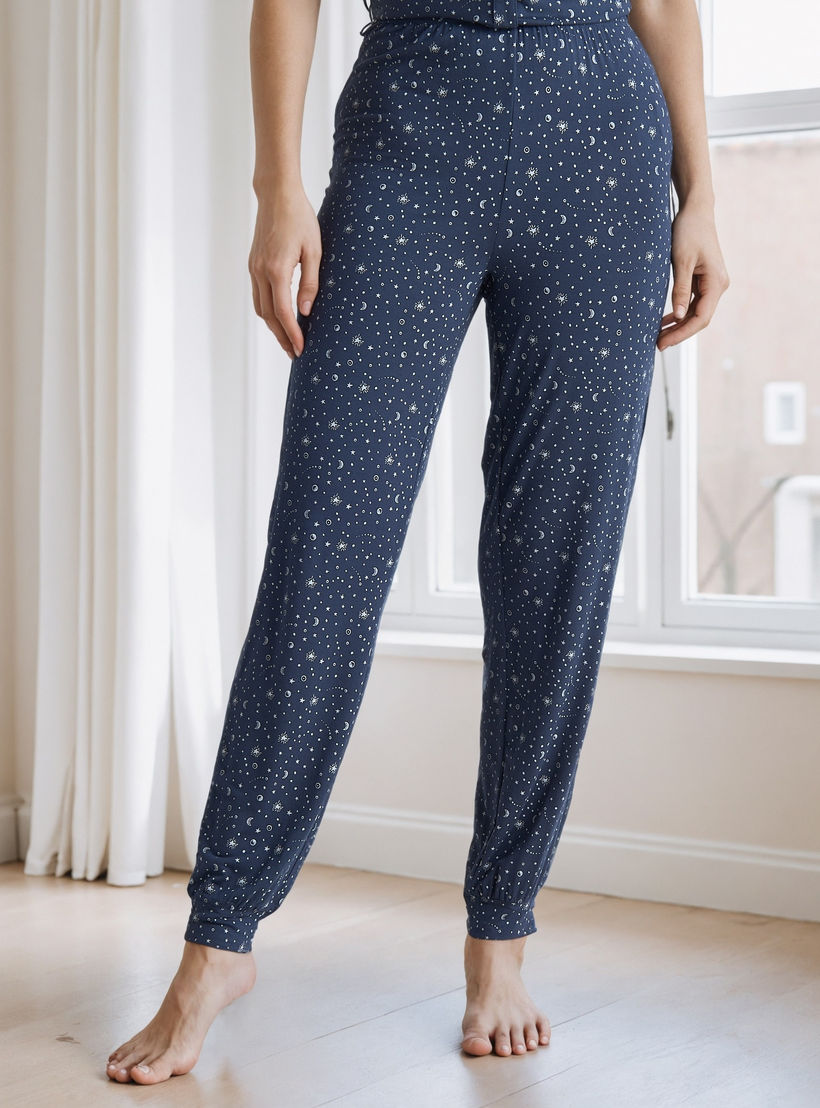 طقم بيجاما مودال بطبعات-women-clothing-nightwear-pyjamas-longsets-image-4