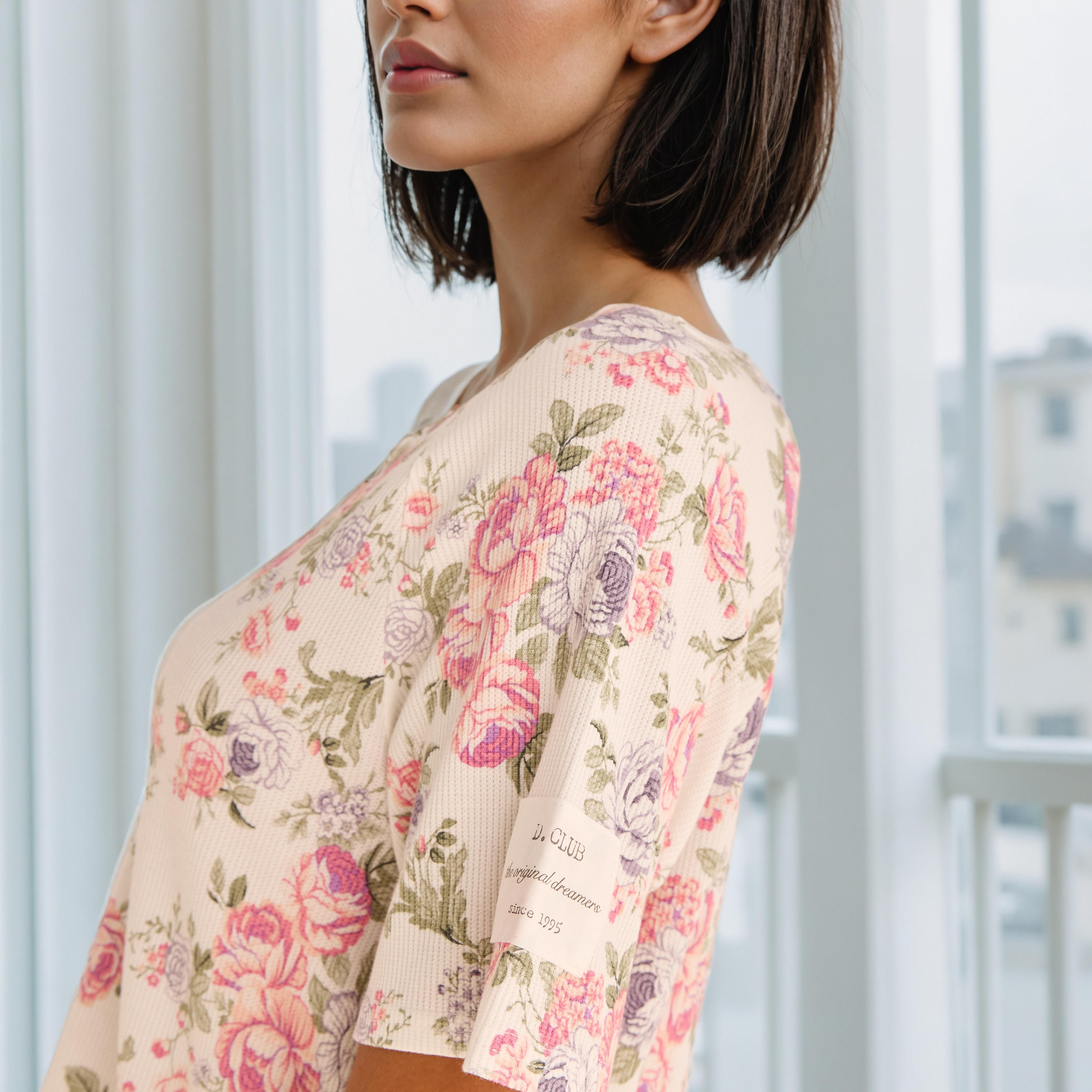 Floral Print Waffle Pyjama Set-women-clothing-nightwear-pyjamas-longsets-image-5