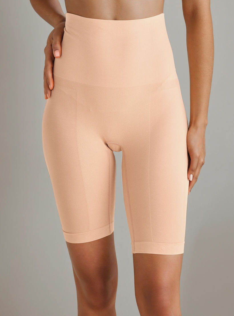 Textured Longleg Shapewear-women-clothing-lingerie-shapewear-image-1