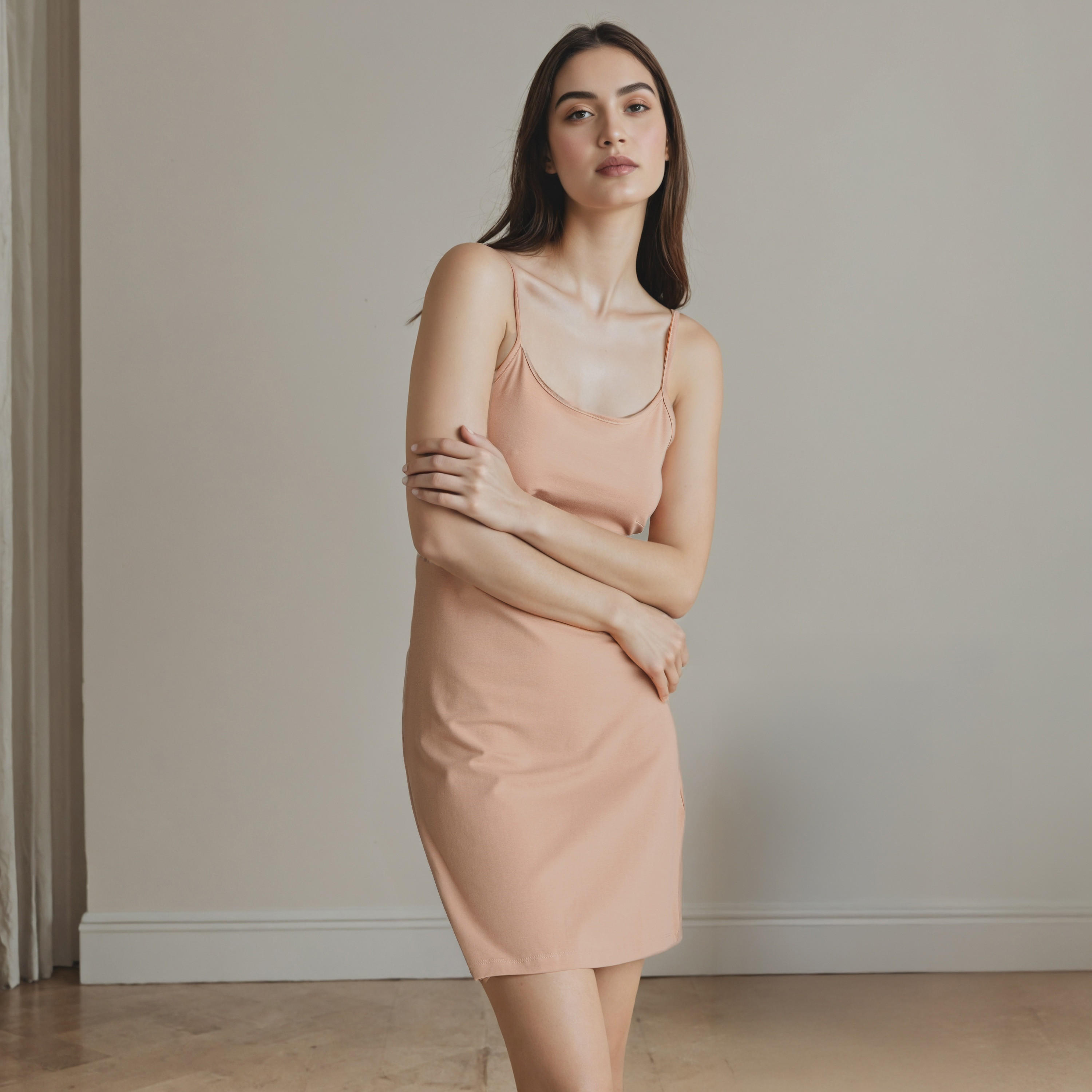 Slip Dress with Adjustable Straps-women-clothing-lingerie-camisoles-image-2