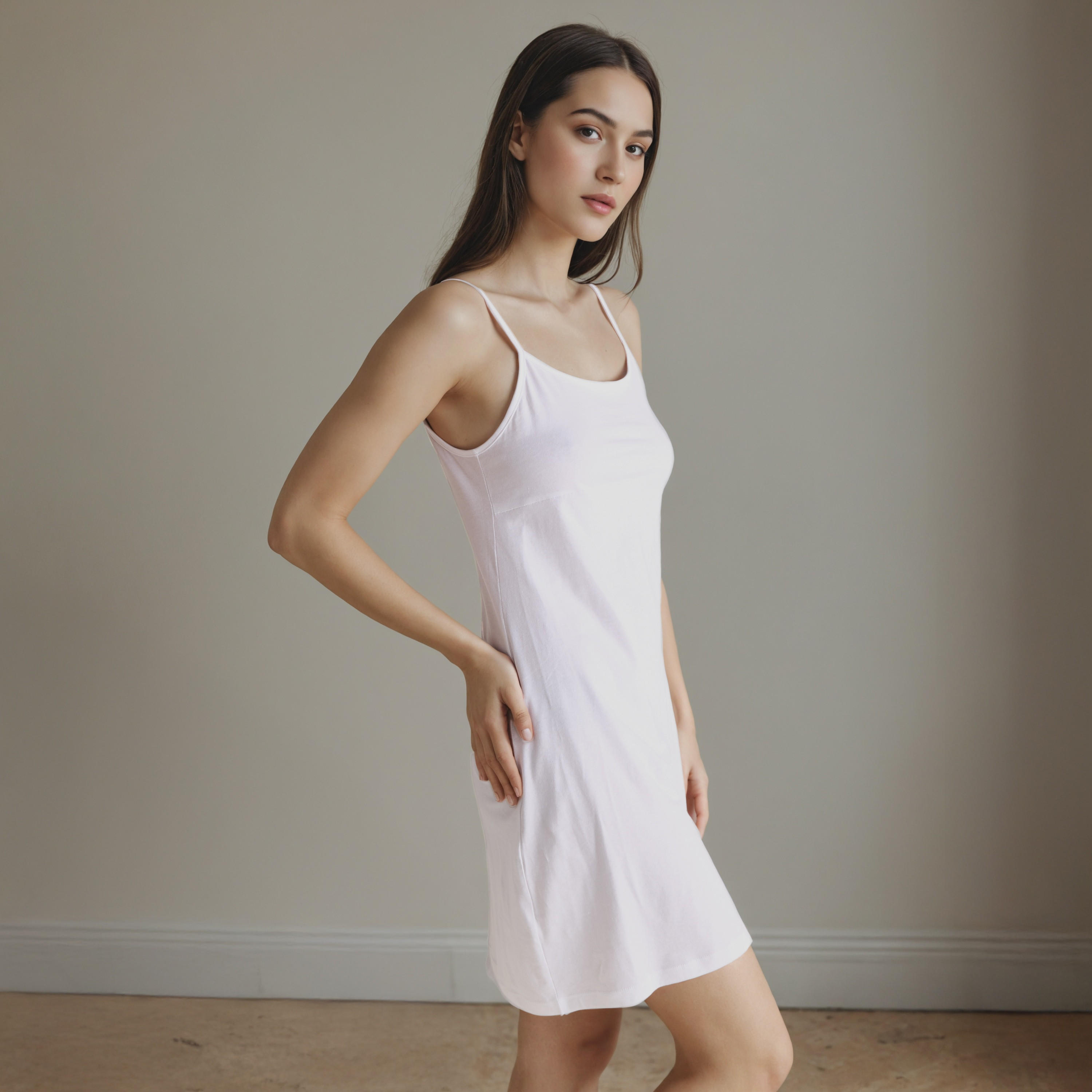 Slip Dress with Adjustable Straps-women-clothing-lingerie-camisoles-image-2