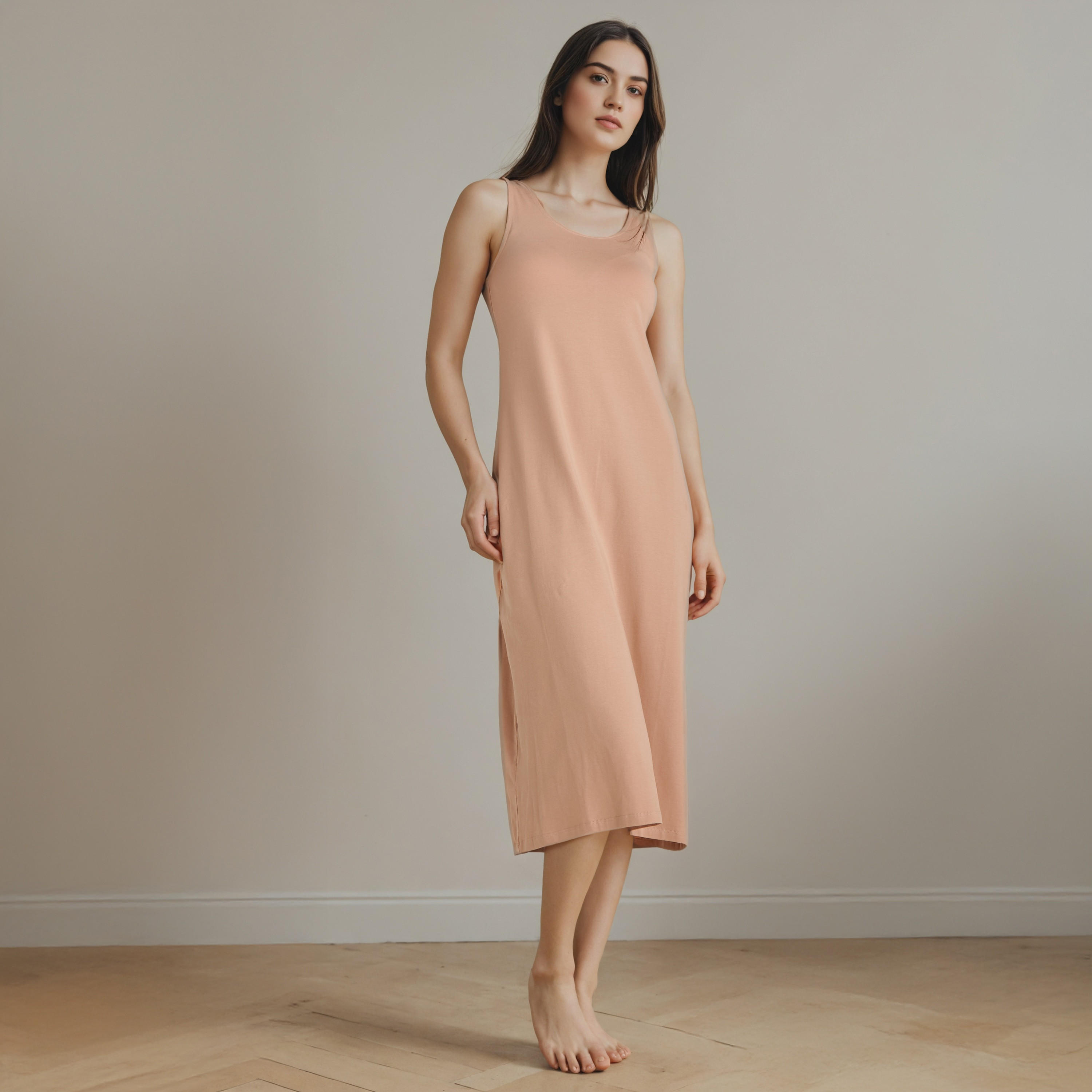 فستان نوم دون أكمام بفتحة-women-clothing-nightwear-nighties-image-2