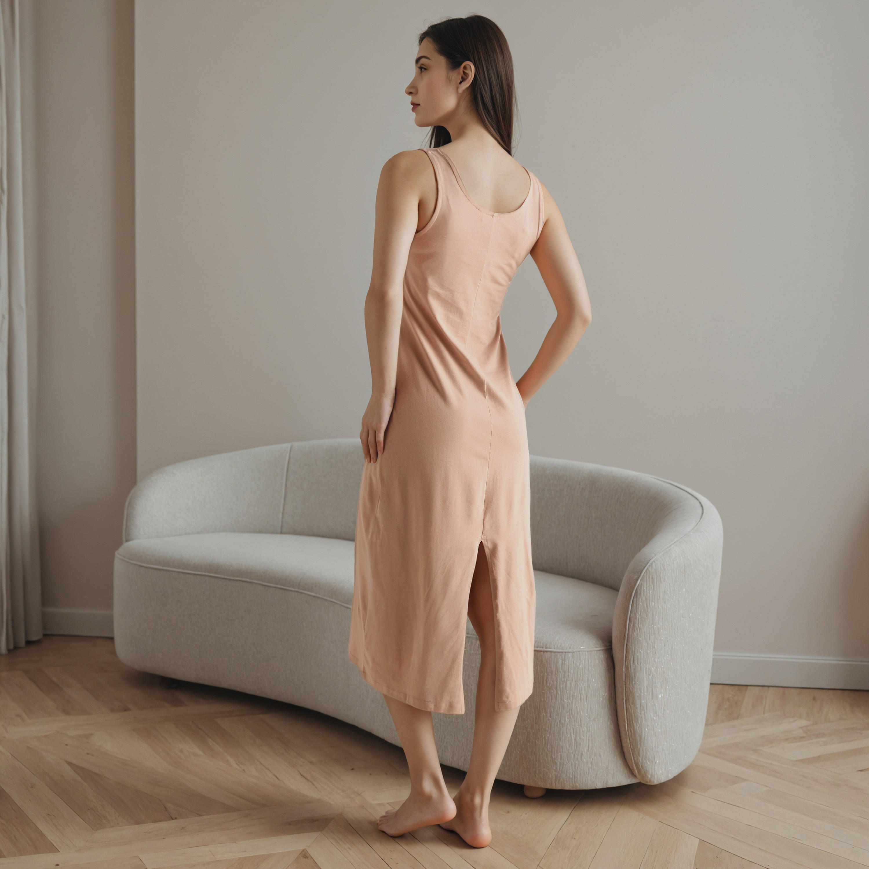 Sleeveless Slip Dress with Slit-women-clothing-nightwear-nighties-image-3
