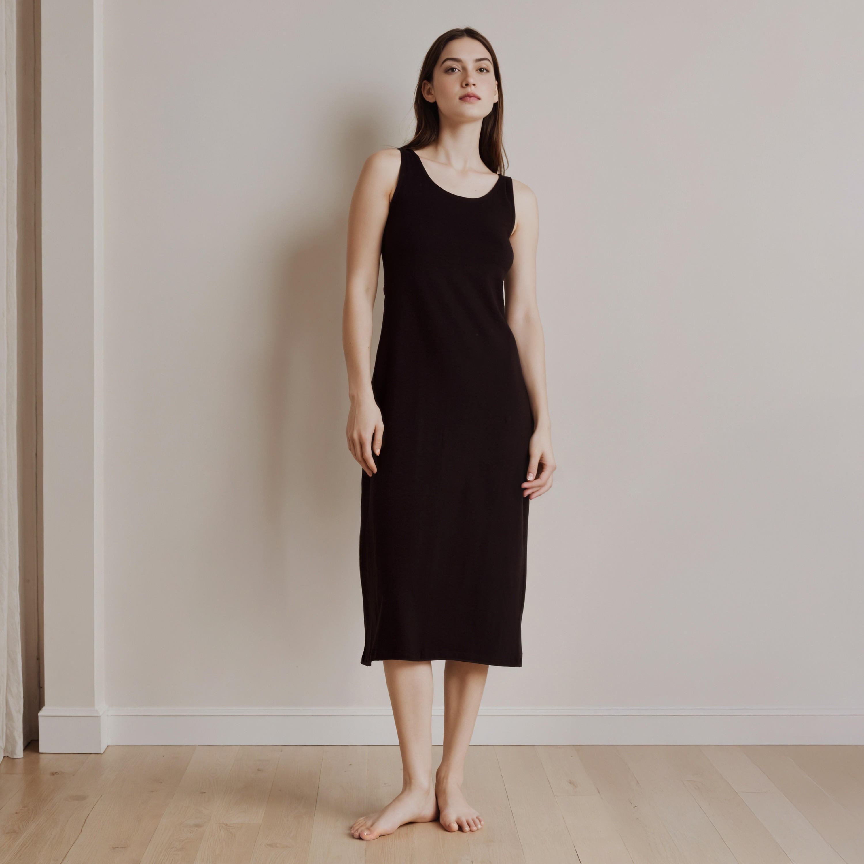 Sleeveless Slip Dress with Slit-women-clothing-nightwear-nighties-image-2