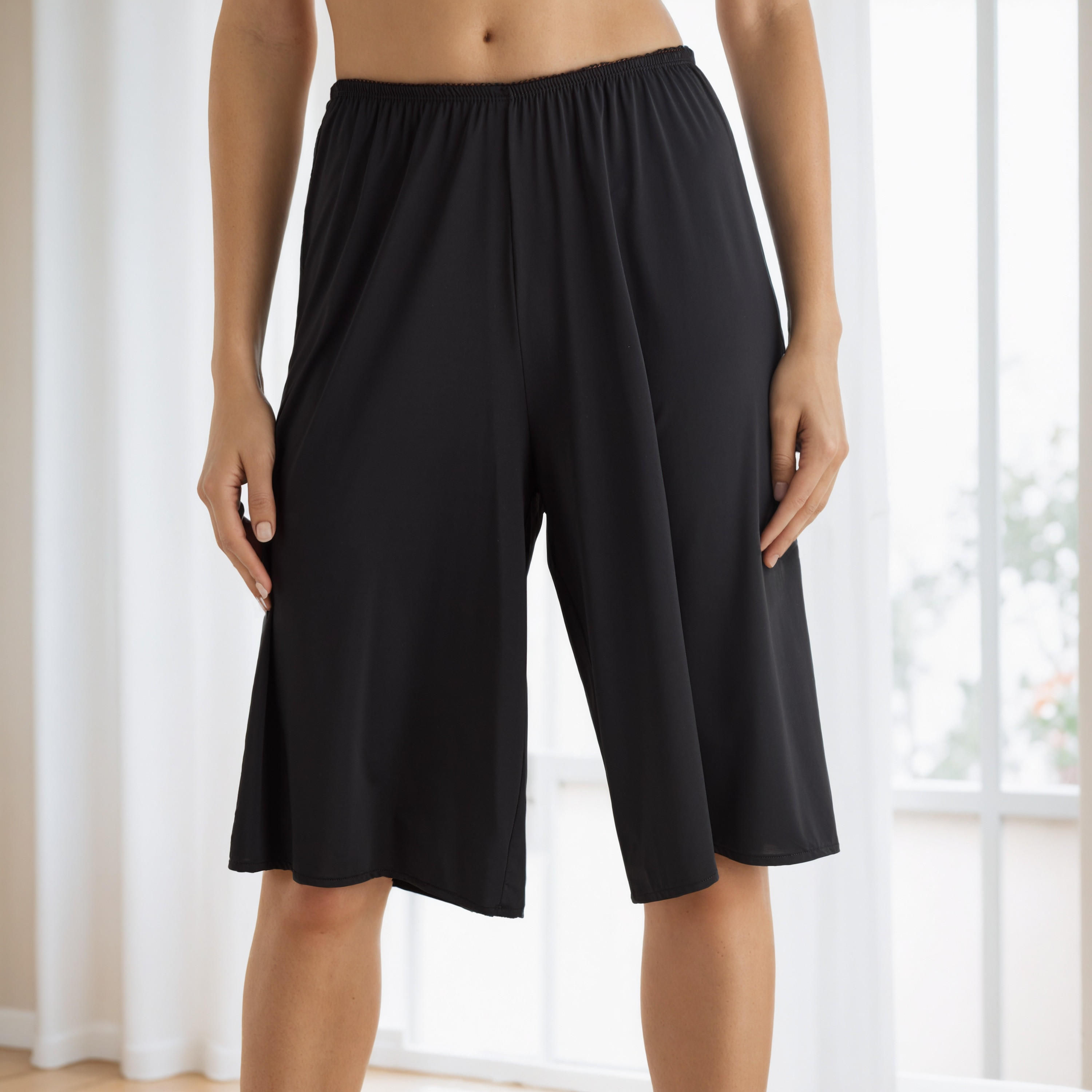 Culottes with Elasticated Waistband-women-clothing-lingerie-shapewear-image-1