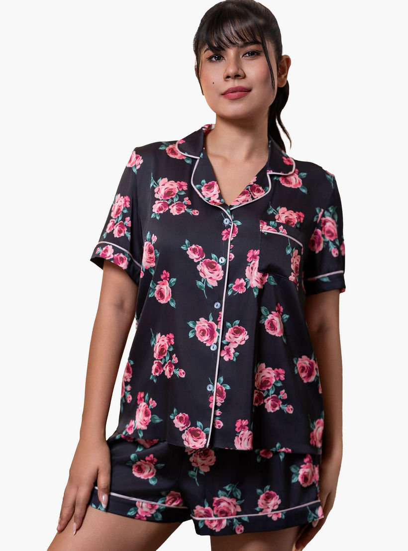 طقم شورت وقميص من أدارايا-women-clothing-nightwear-pyjamas-shortsets-image-1