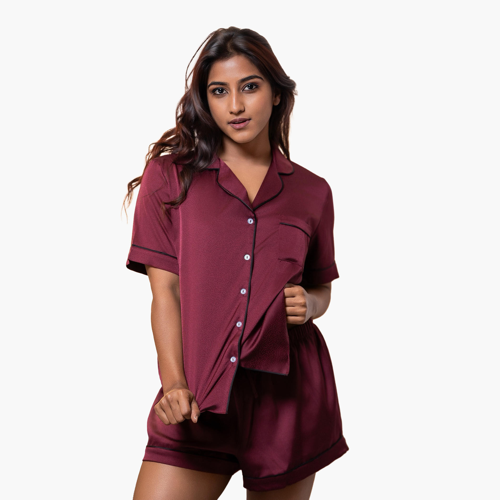 Aadaraya Short Set Shirt & Shorts-women-clothing-nightwear-pyjamas-shortsets-image-1