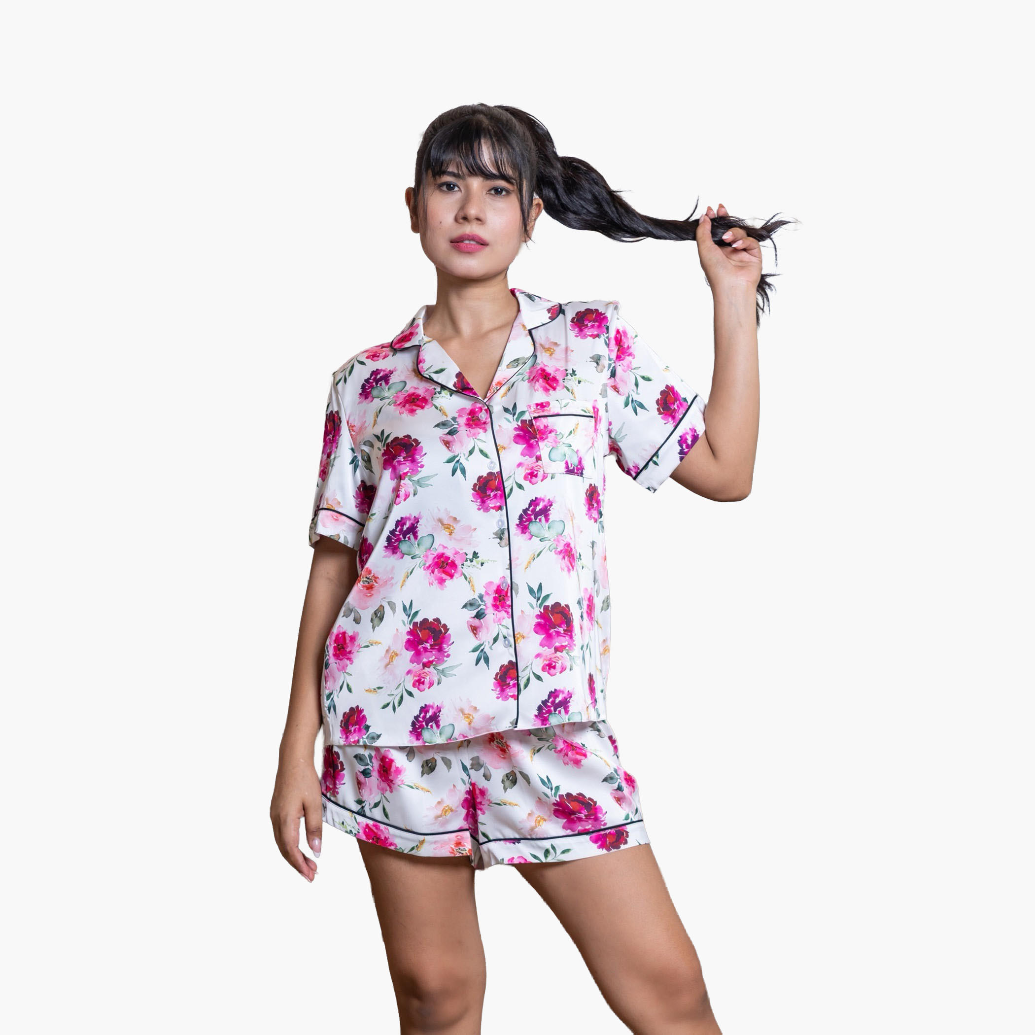 Aadaraya Short Set Shirt & Shorts-women-clothing-nightwear-pyjamas-shortsets-image-1