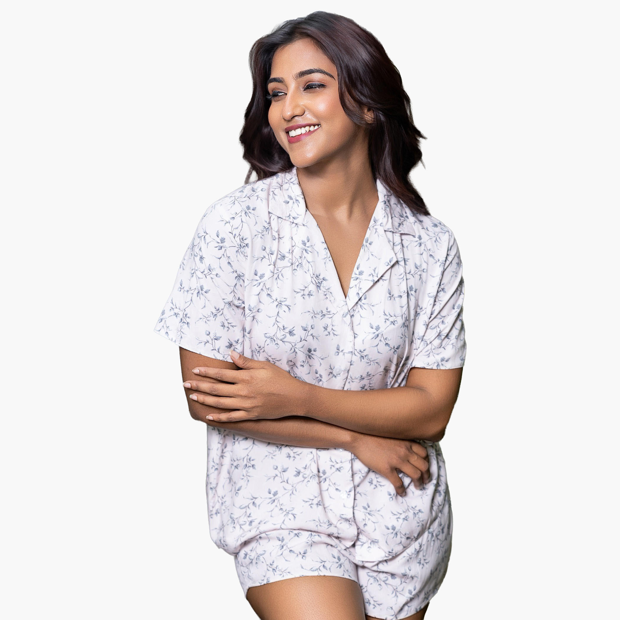 طقم بيجاما شورت وقميص من آدارايا-women-clothing-nightwear-pyjamas-shortsets-image-4