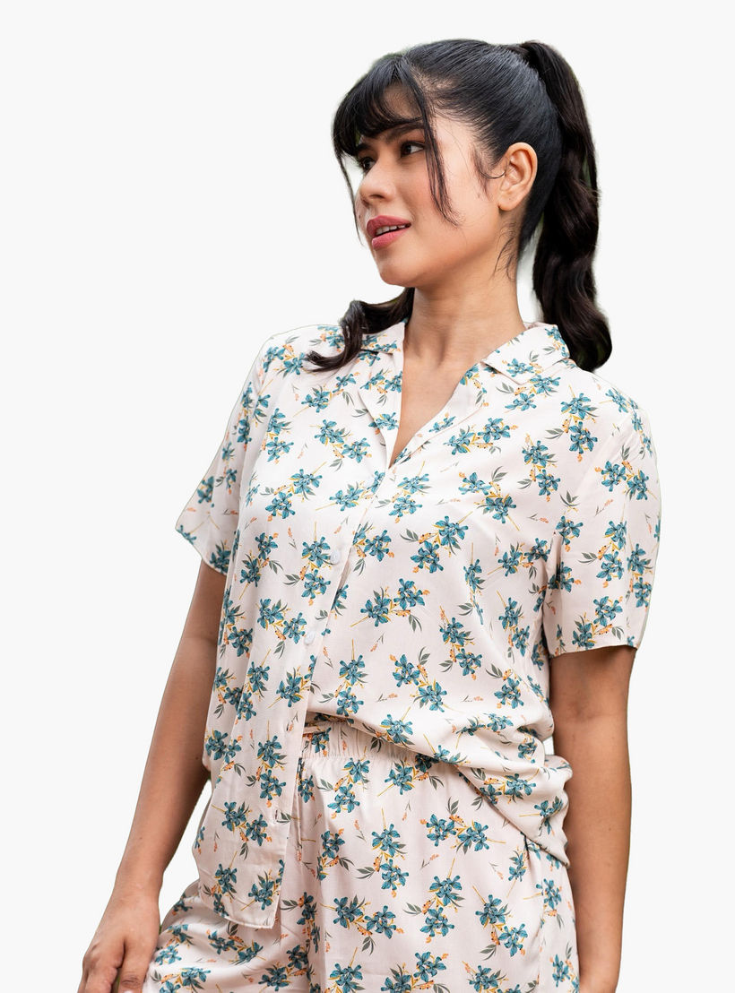 طقم بيجاما شورت وقميص من آدارايا-women-clothing-nightwear-pyjamas-shortsets-image-2