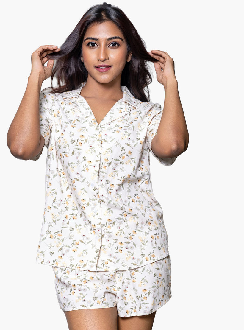 Aadaraya Pyjama Short Set Shirt and Shorts-women-clothing-nightwear-pyjamas-shortsets-image-3