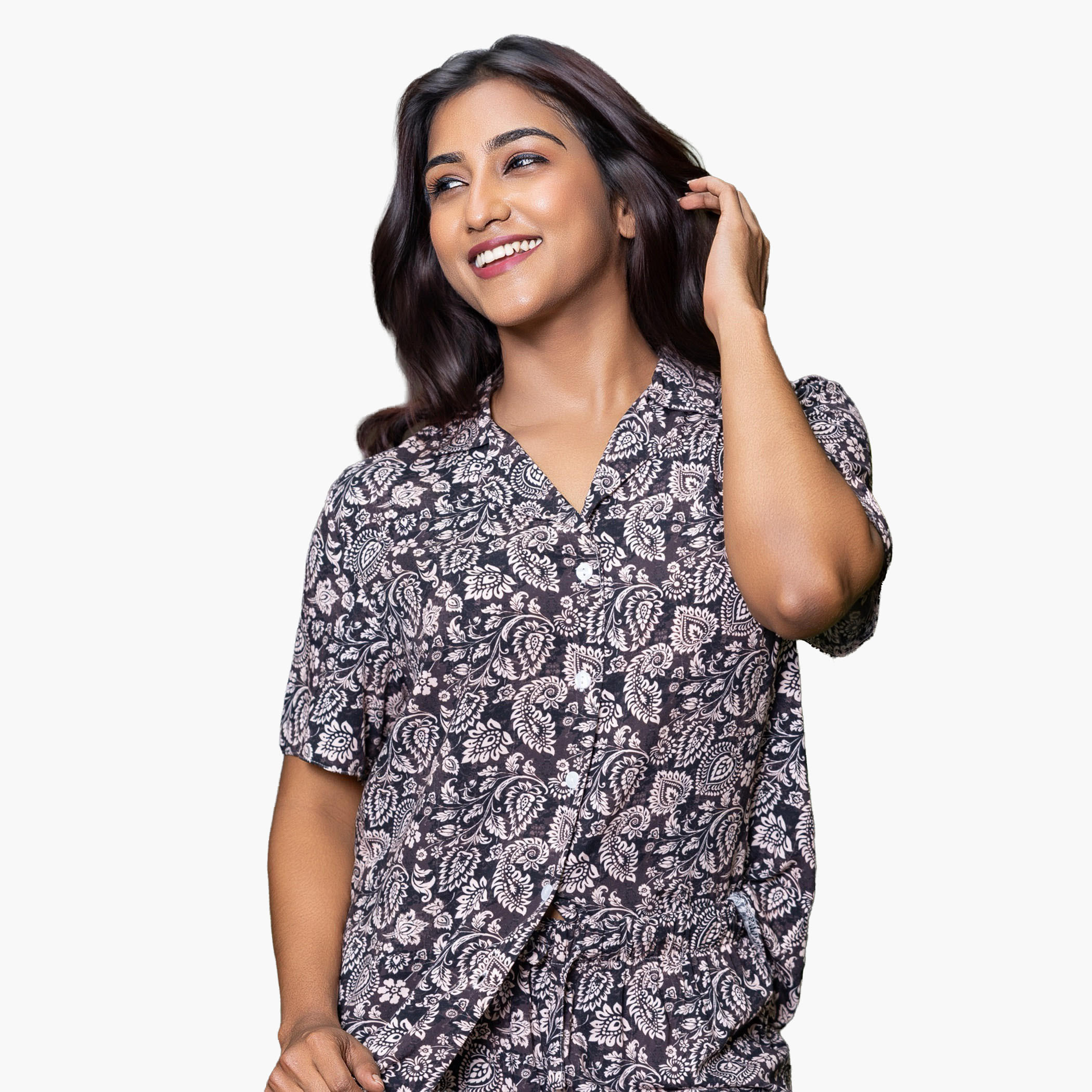 طقم بيجاما شورت وقميص من آدارايا-women-clothing-nightwear-pyjamas-shortsets-image-4