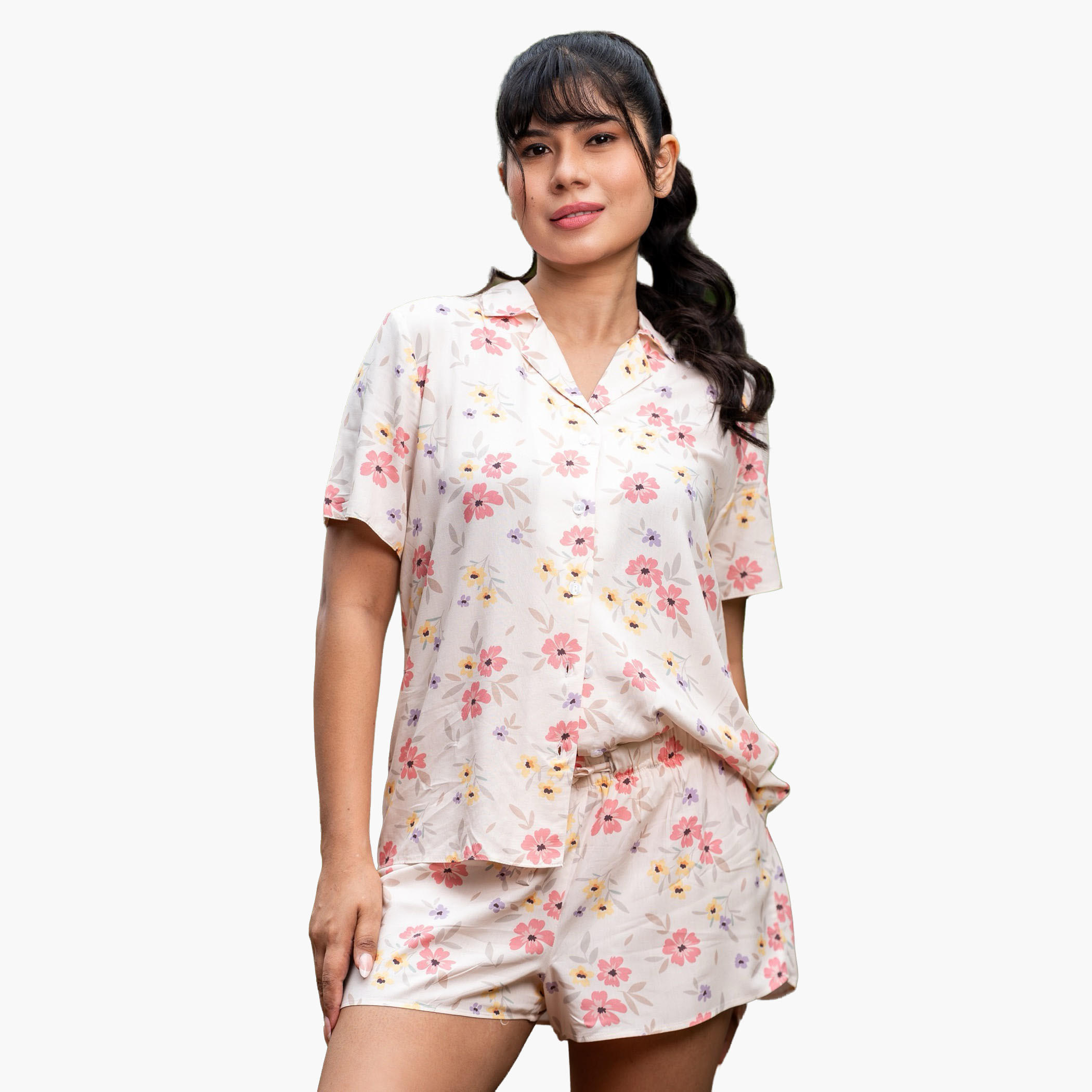 Aadaraya Pyjama Short Set Shirt and Shorts-women-clothing-nightwear-pyjamas-shortsets-image-4