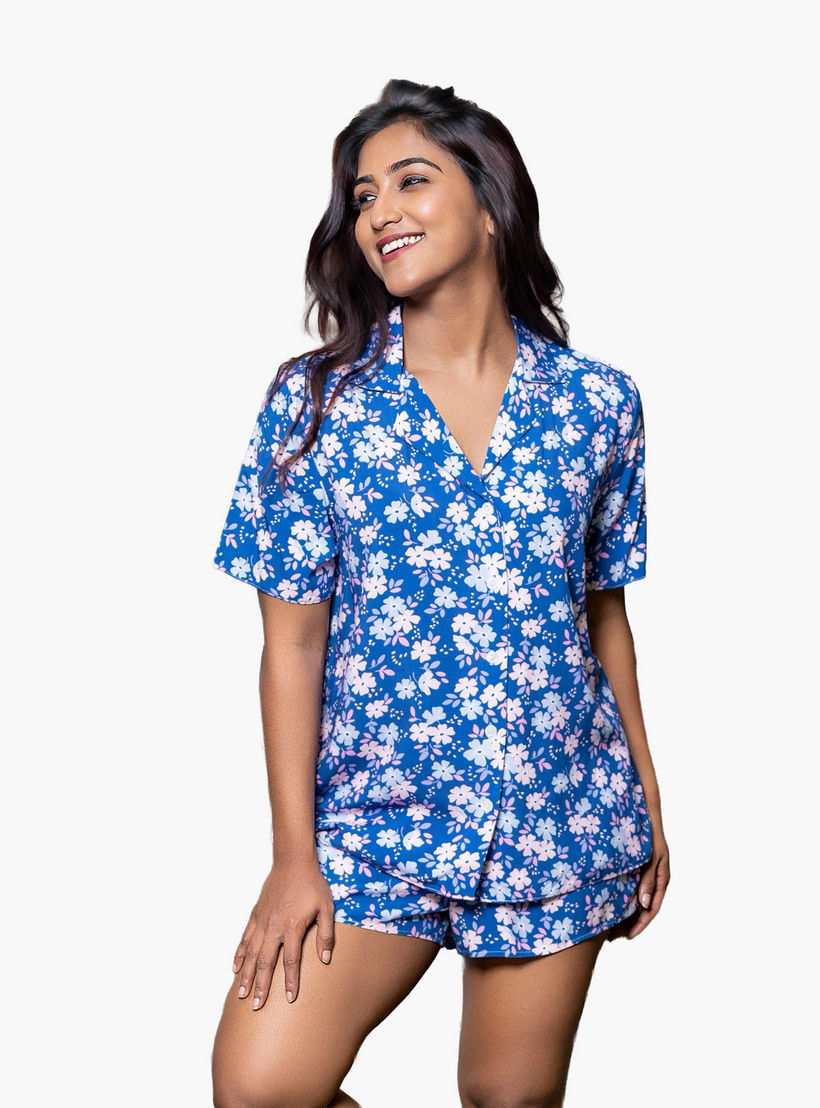 Aadaraya Pyjama Short Set Shirt and Shorts-women-clothing-nightwear-pyjamas-shortsets-image-1