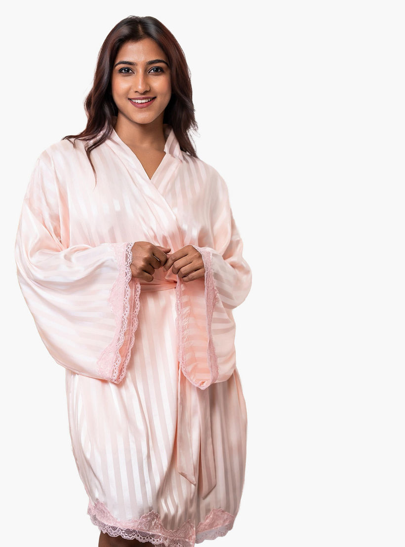 Aadaraya Night Robe Short-women-clothing-nightwear-robes-image-1
