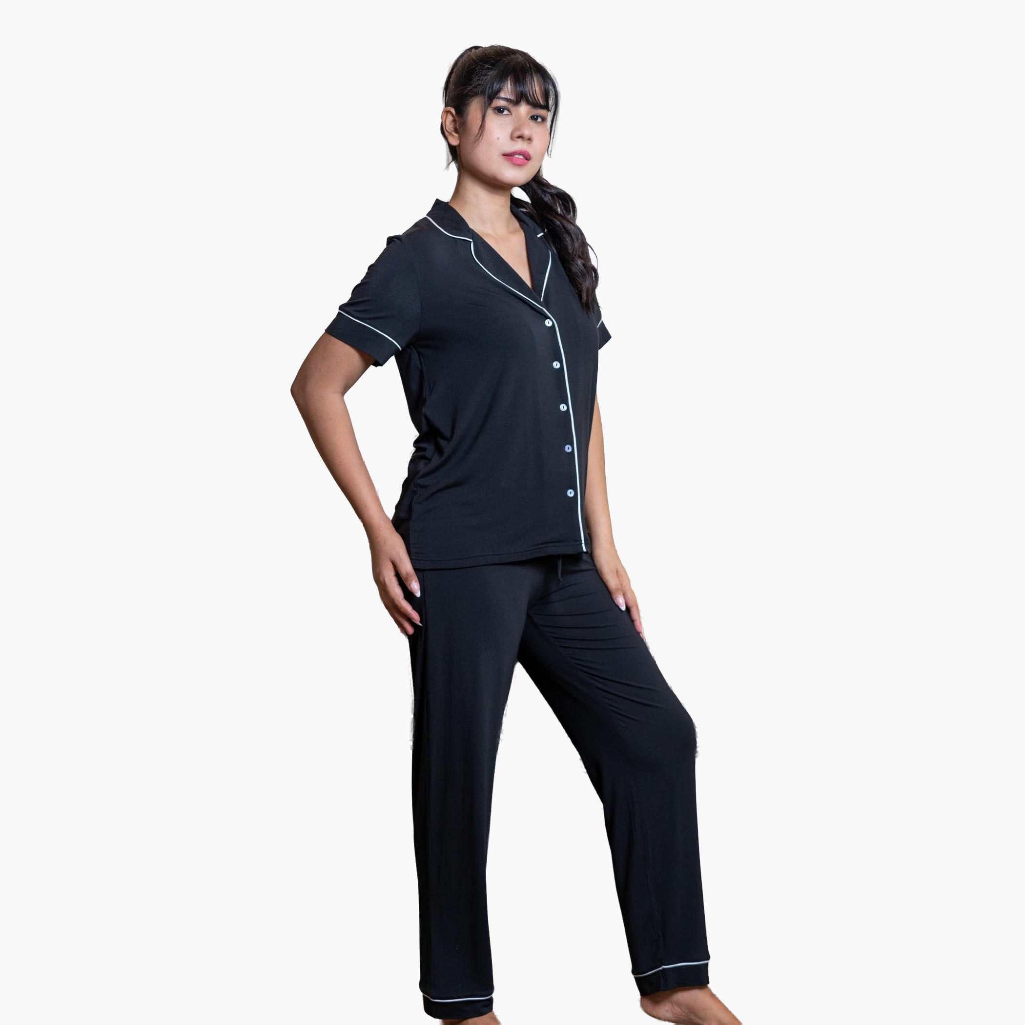 طقم بيجاما قميص وبنطلون رايون من آدارايا-women-clothing-nightwear-pyjamas-longsets-image-3