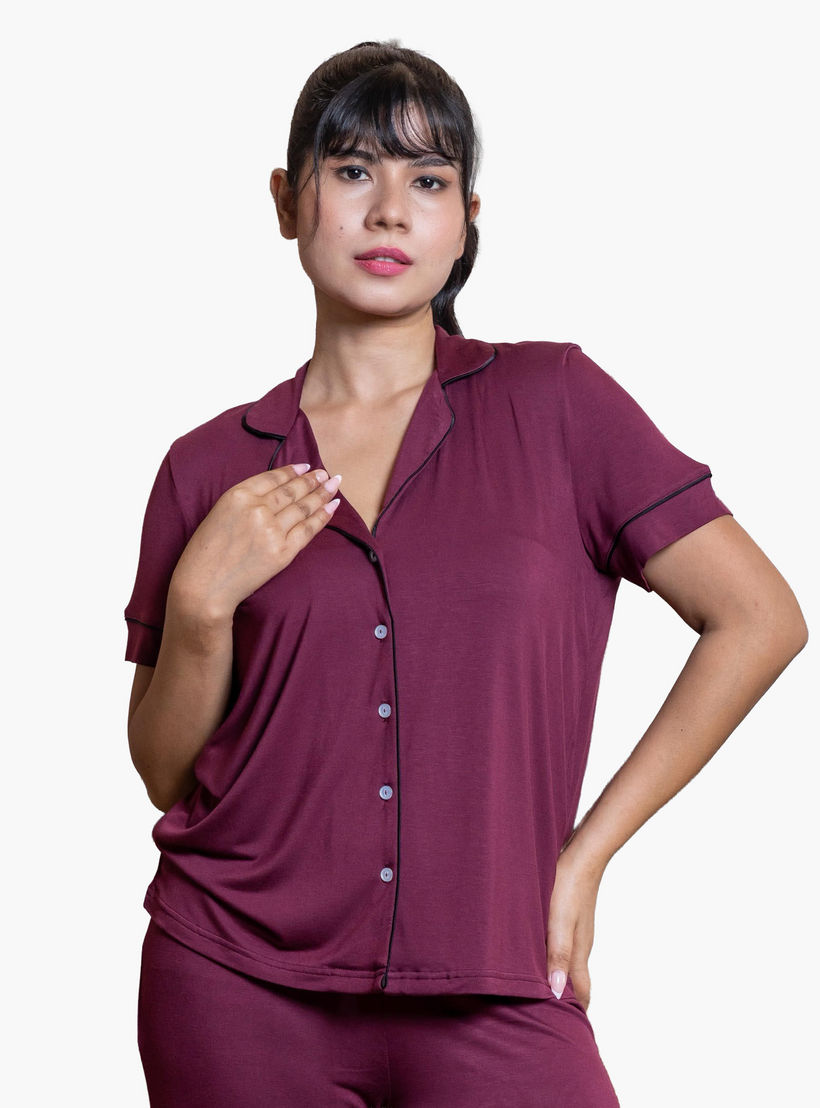 Aadaraya Pyjama Set Shirt and Pants Rayon-women-clothing-nightwear-pyjamas-longsets-image-4