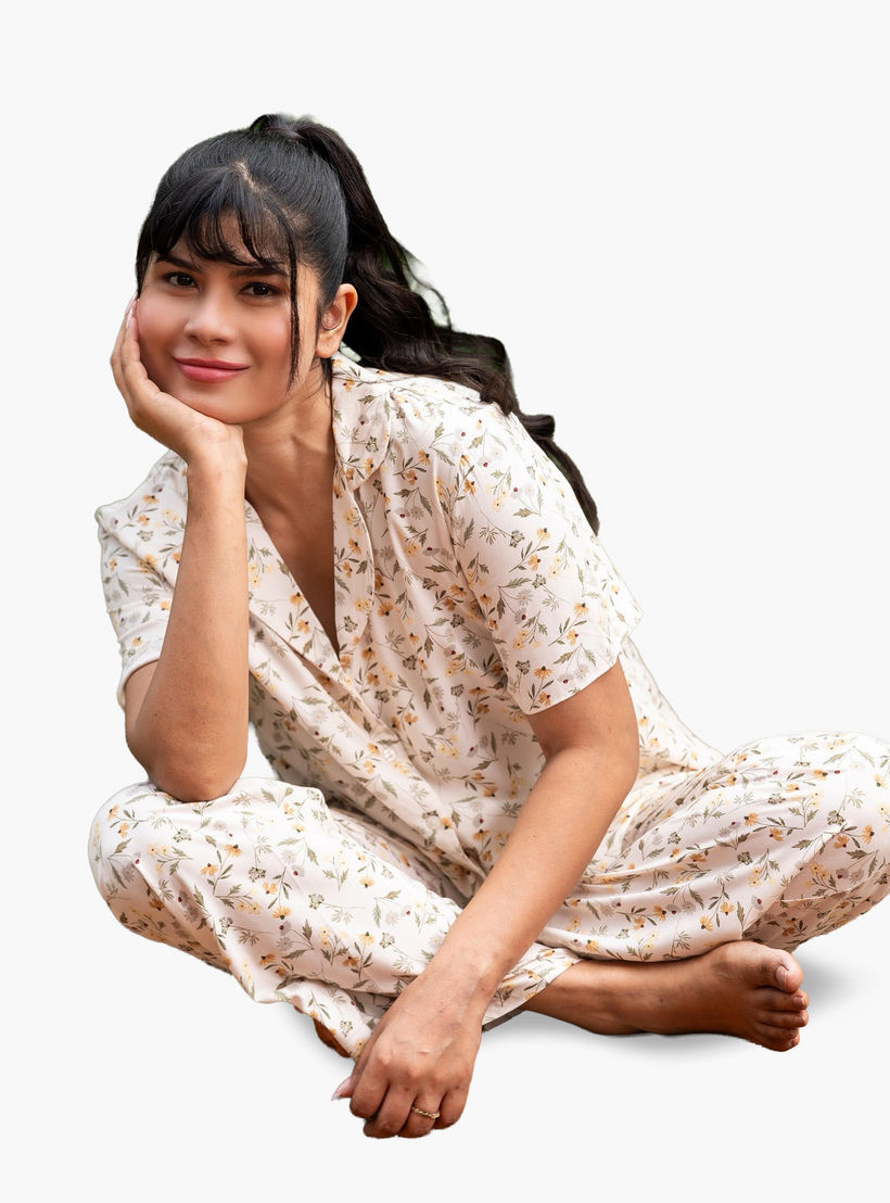 طقم بنطلون بيجاما وقميص من آدارايا-women-clothing-nightwear-pyjamas-longsets-image-4