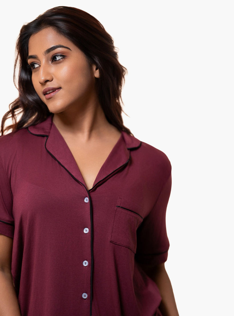 Aadaraya Short Set Shirt and Shorts Rayon-women-clothing-nightwear-pyjamas-shortsets-image-4