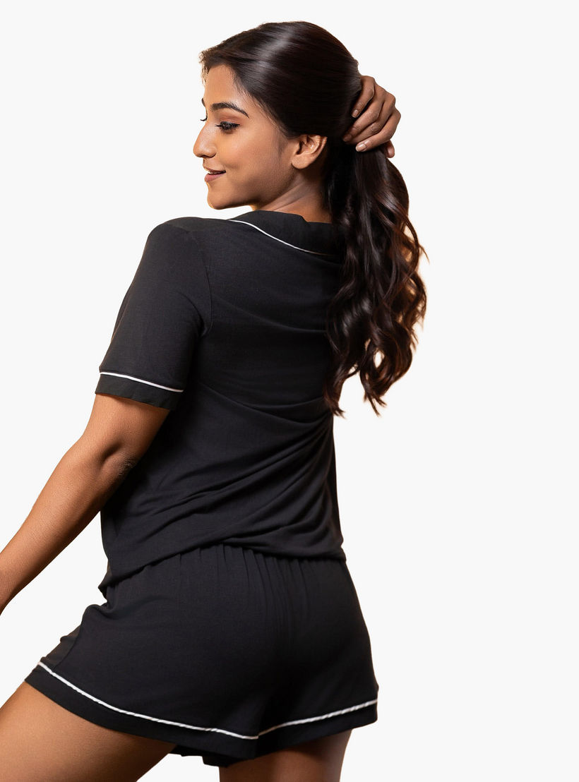 Aadaraya Short Set Shirt and Shorts Rayon-women-clothing-nightwear-pyjamas-shortsets-image-2