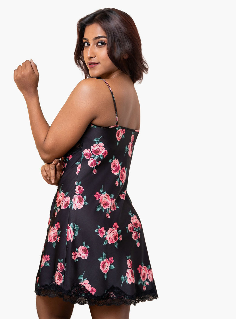 Aadaraya Night Dress Sleeveless Lace Detail-women-clothing-nightwear-nighties-image-3