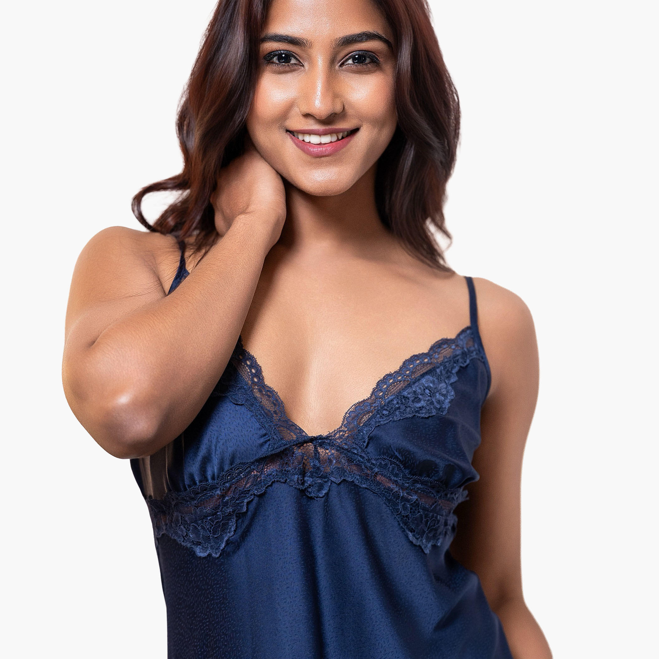 Aadaraya Night Dress Sleeveless Lace Detail-women-clothing-nightwear-nighties-image-4