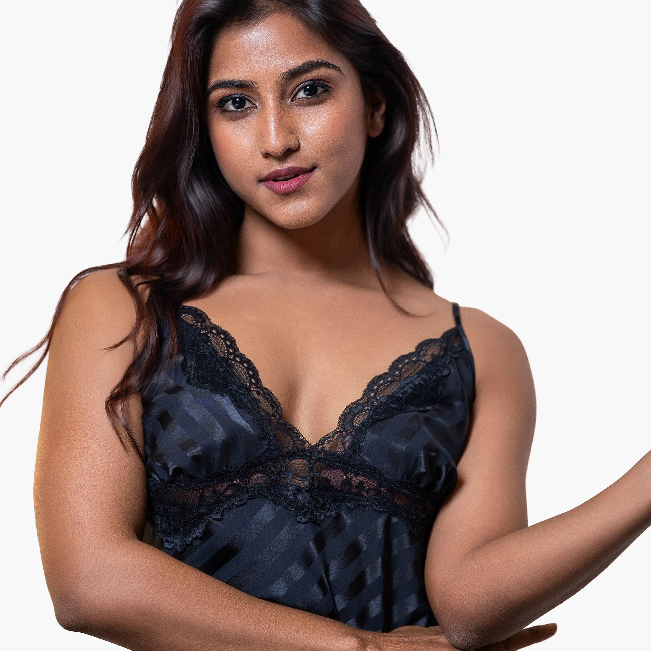 Aadaraya Night Dress Sleeveless Lace Detail-women-clothing-nightwear-nighties-image-3